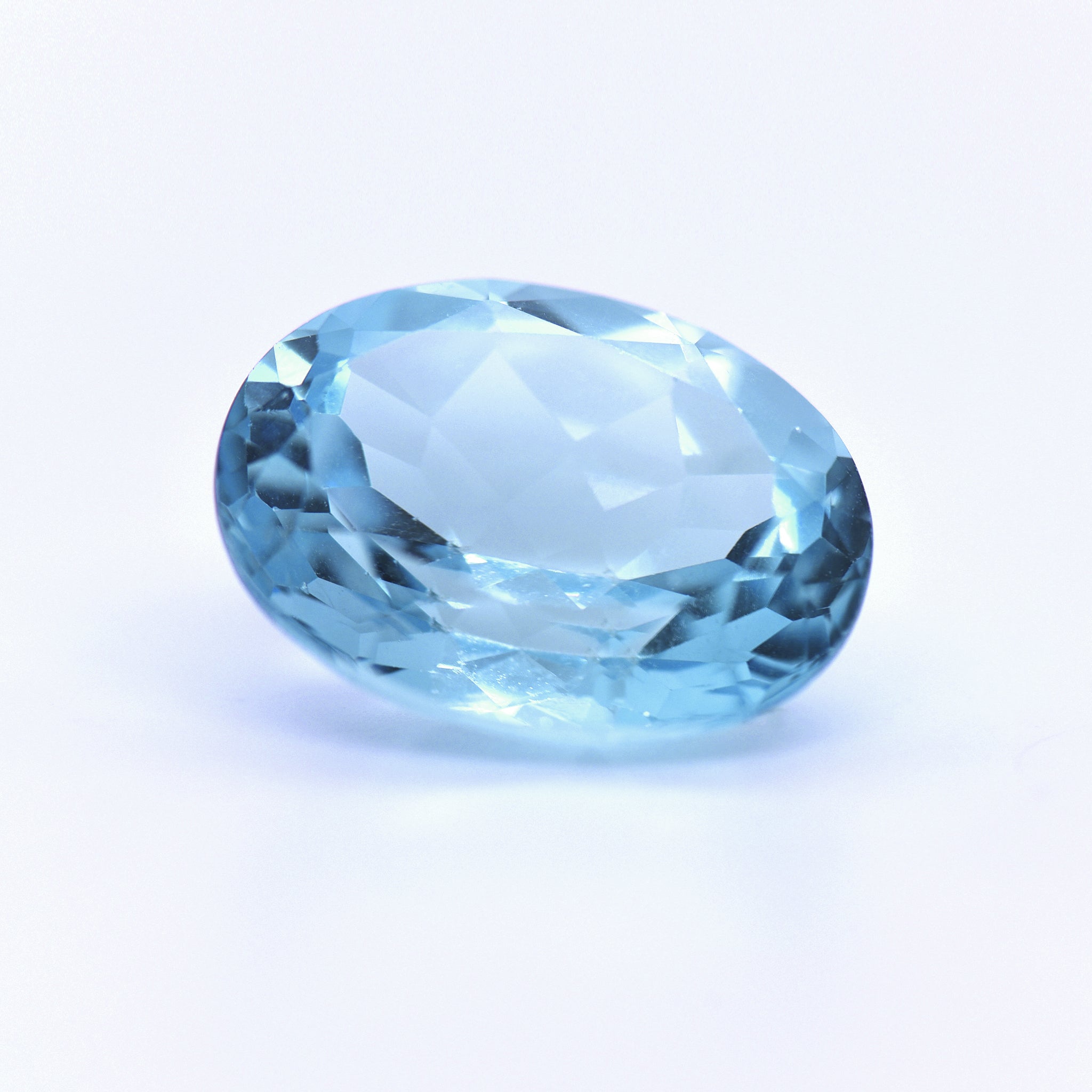 20x15 Oval Faceted Sky Blue Topaz