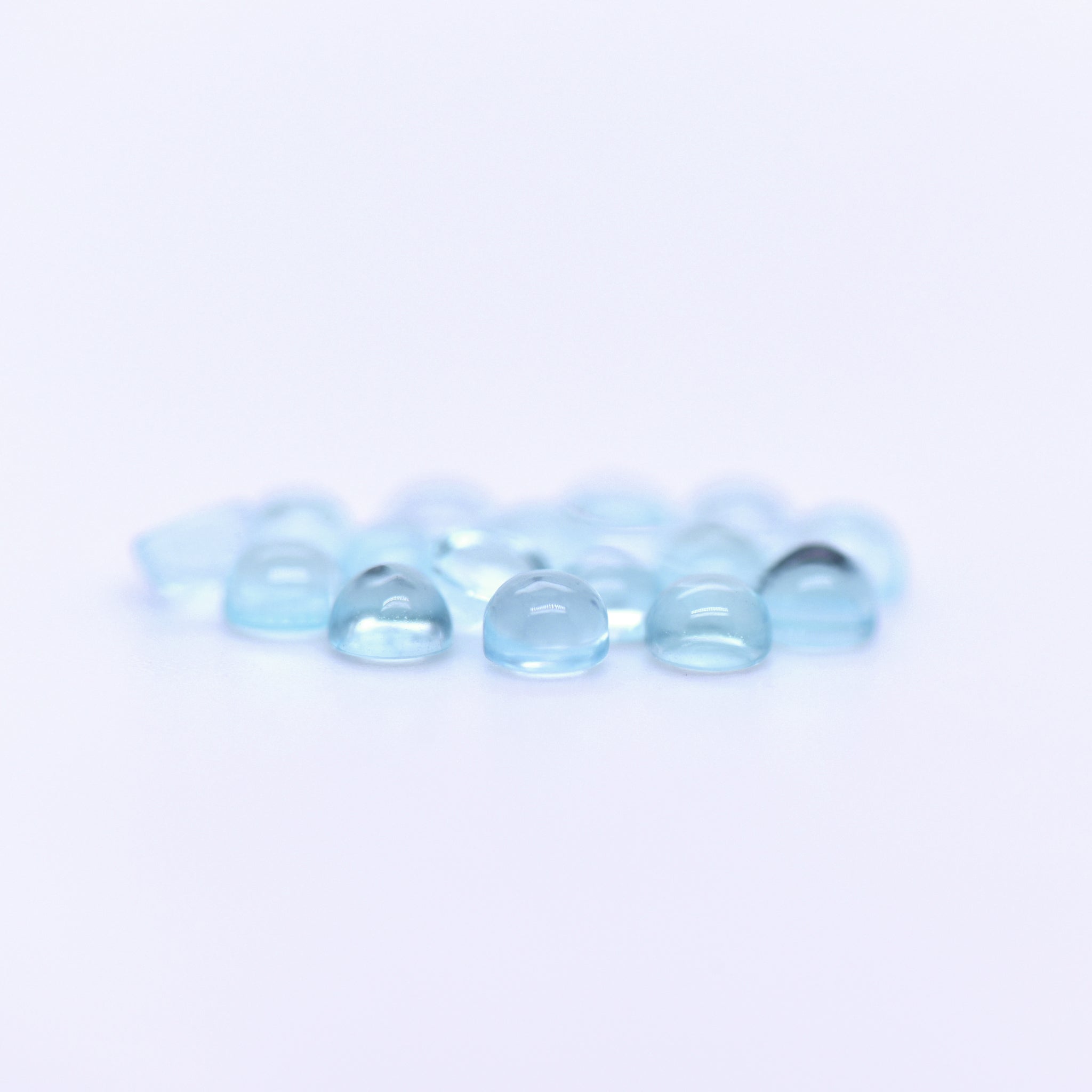 3mm Round Cabochon Sky Blue Topaz