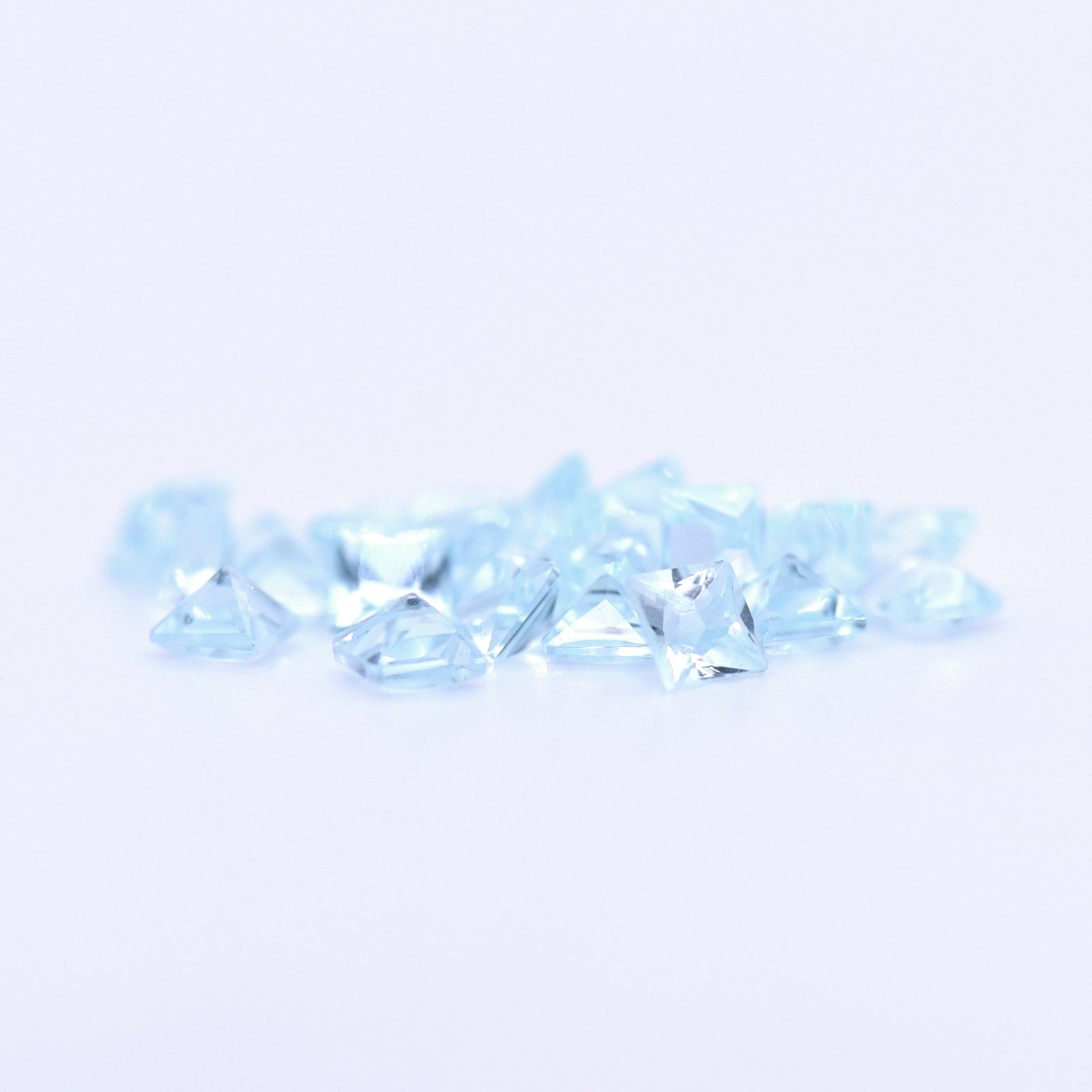 3x3 Square Princess Cut Sky Blue Topaz