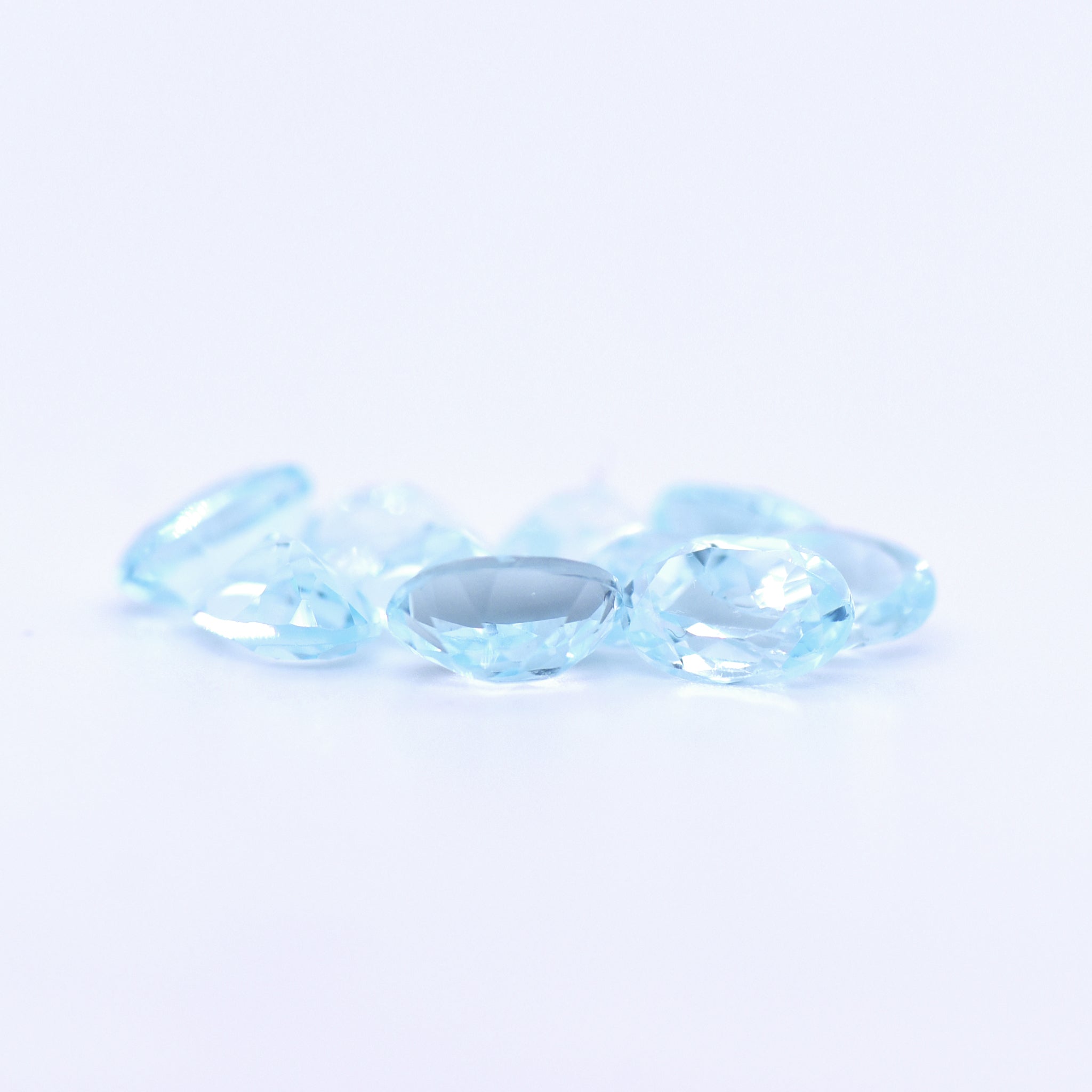 7x5 Oval Faceted Sky Blue Topaz
