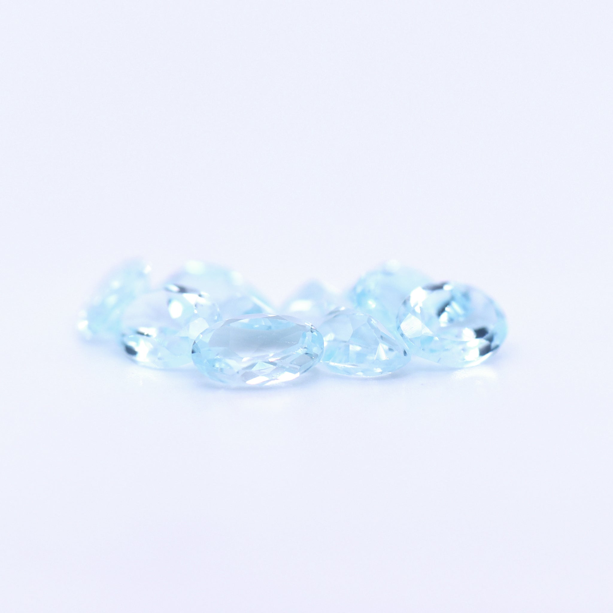 7x5 Oval Faceted Sky Blue Topaz