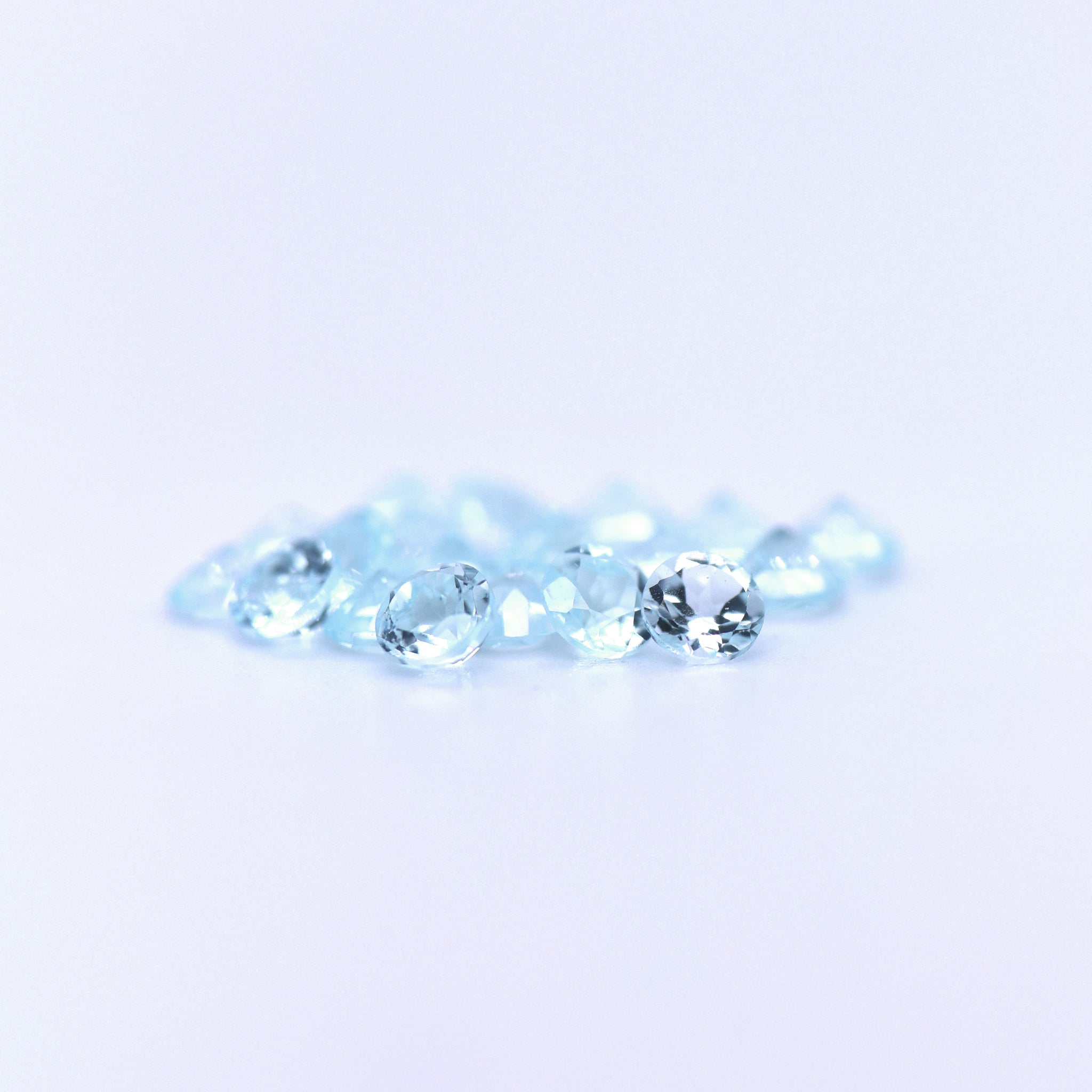 4mm Round Faceted Sky Blue Topaz