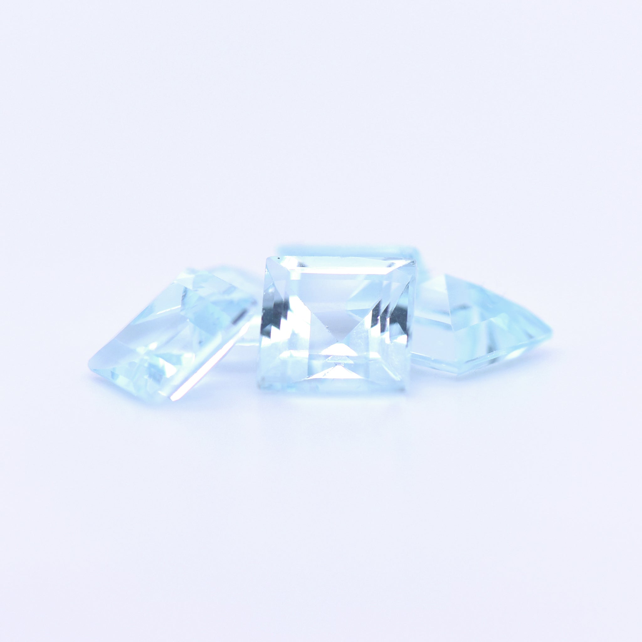 7x7 Square Step Cut Sky Blue Topaz