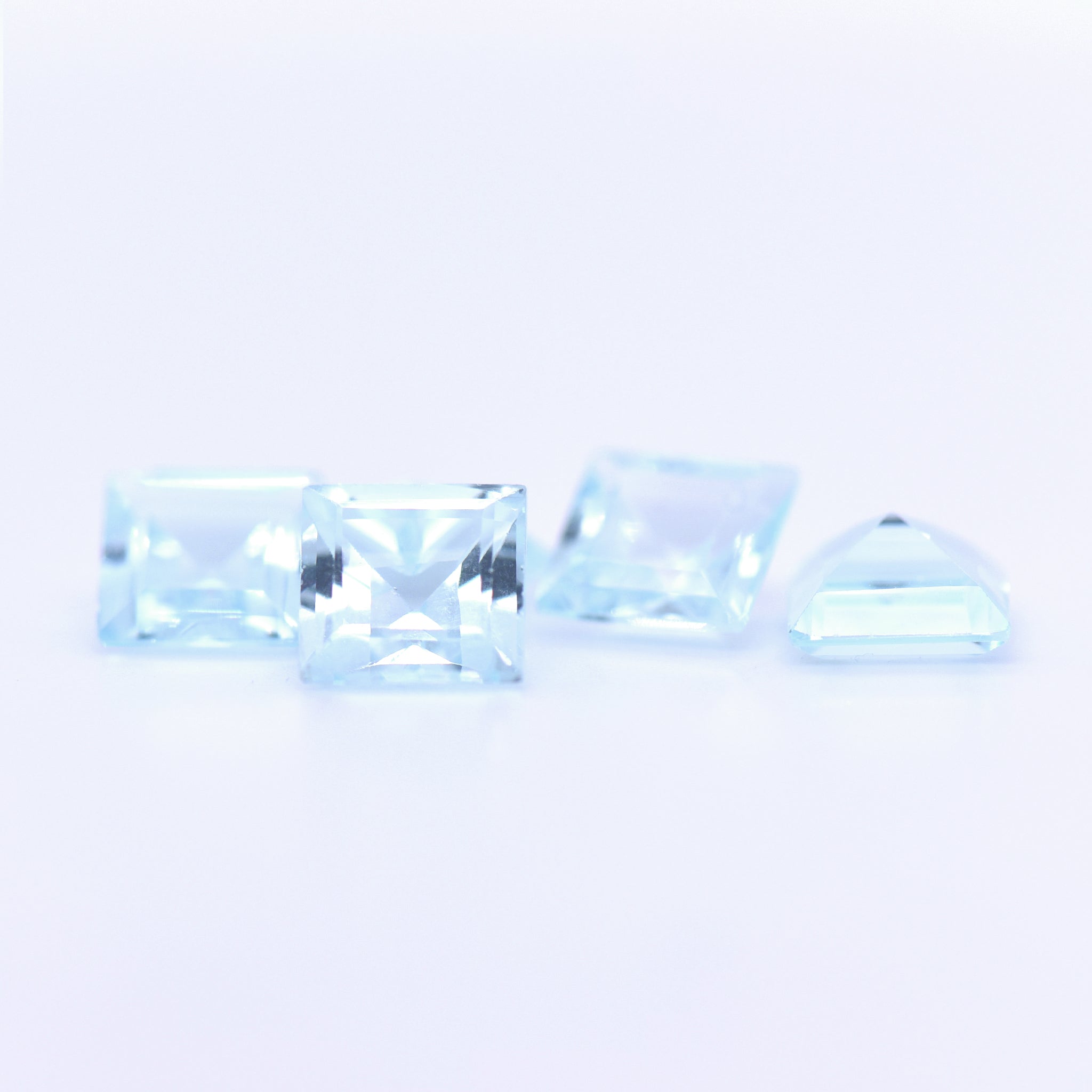 7x7 Square Step Cut Sky Blue Topaz