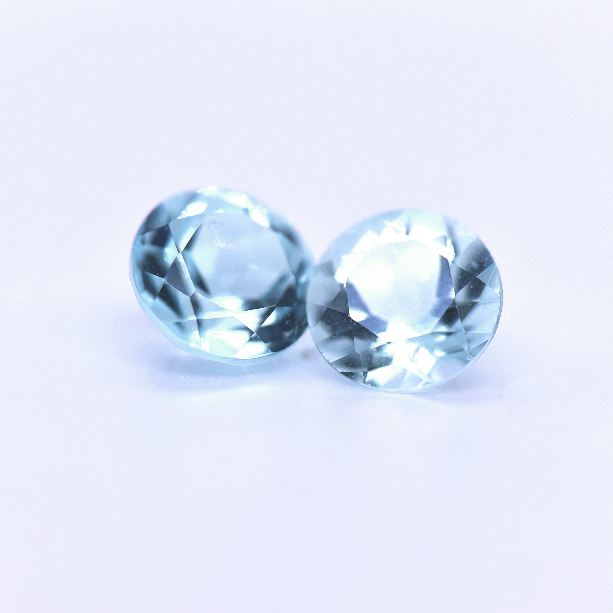 9mm Round Faceted Sky Blue Topaz
