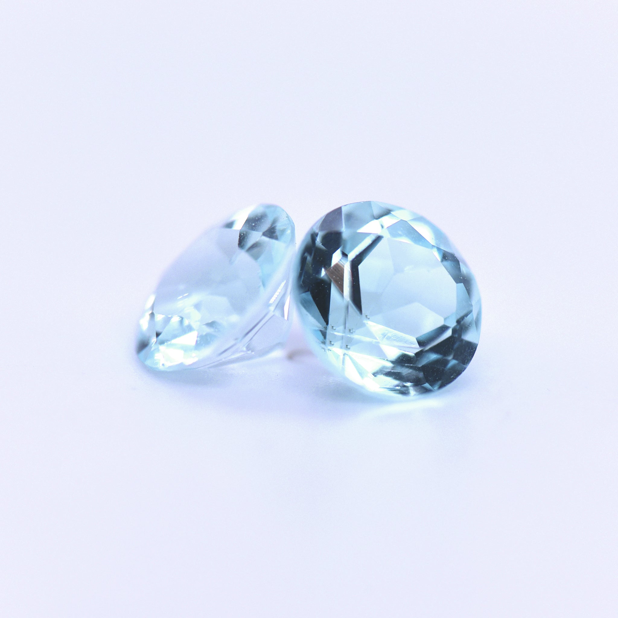9mm Round Faceted Sky Blue Topaz