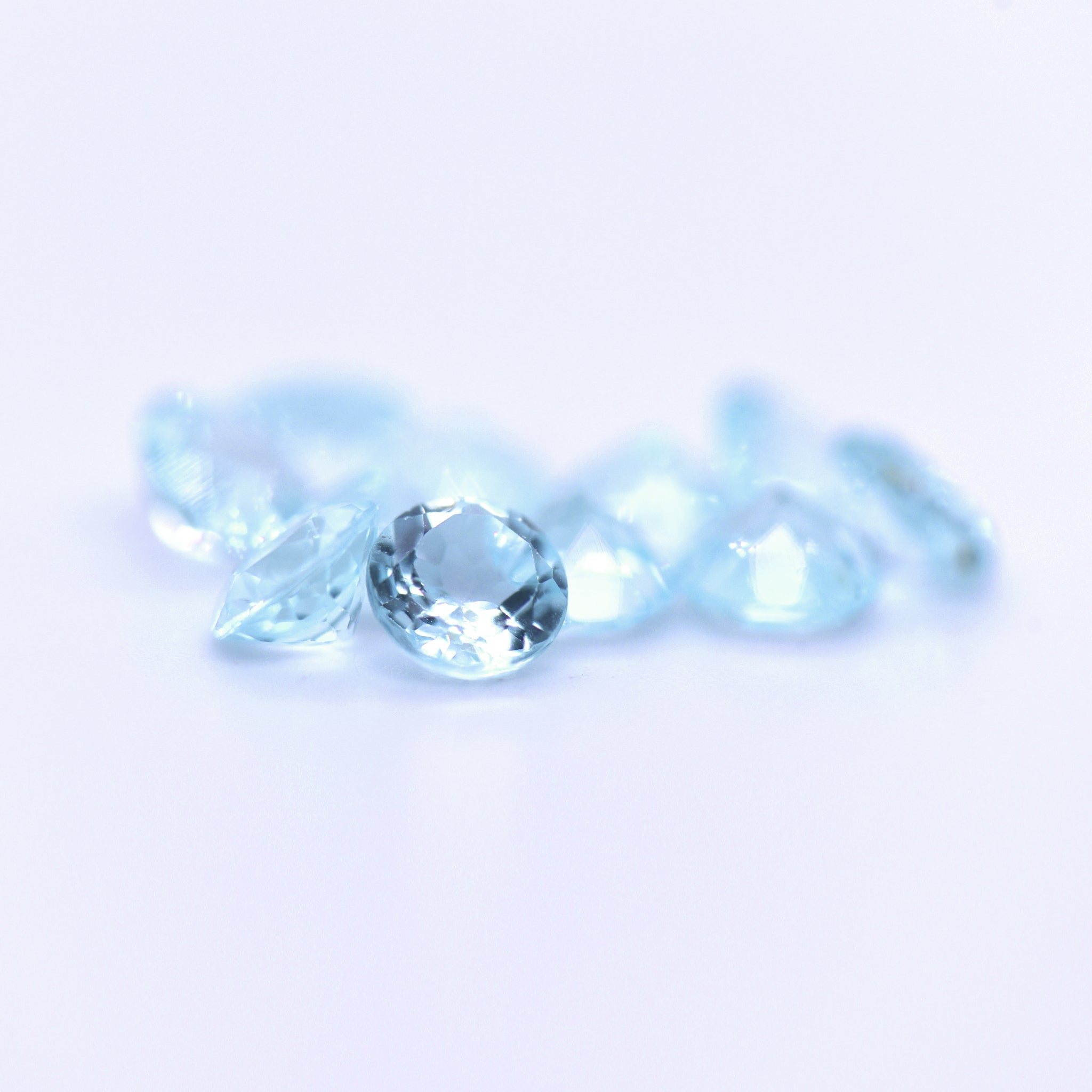 5.5mm Round Faceted Sky Blue Topaz