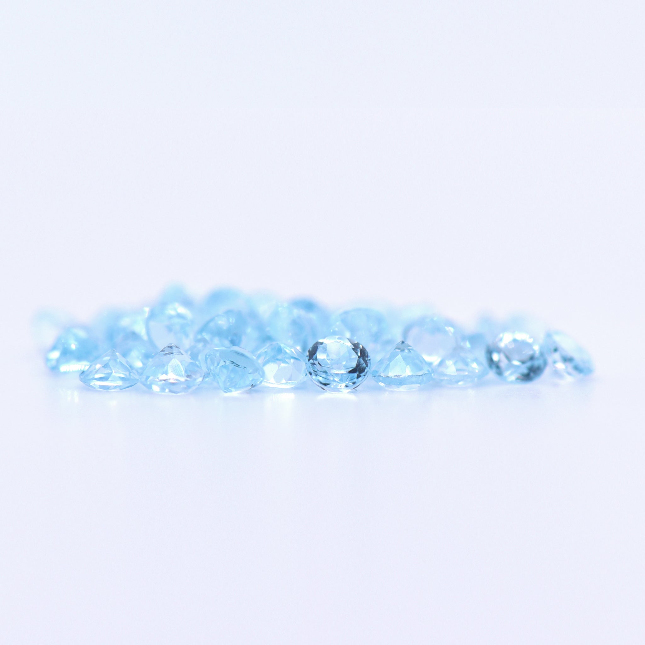 3.25mm Round Faceted Sky Blue Topaz