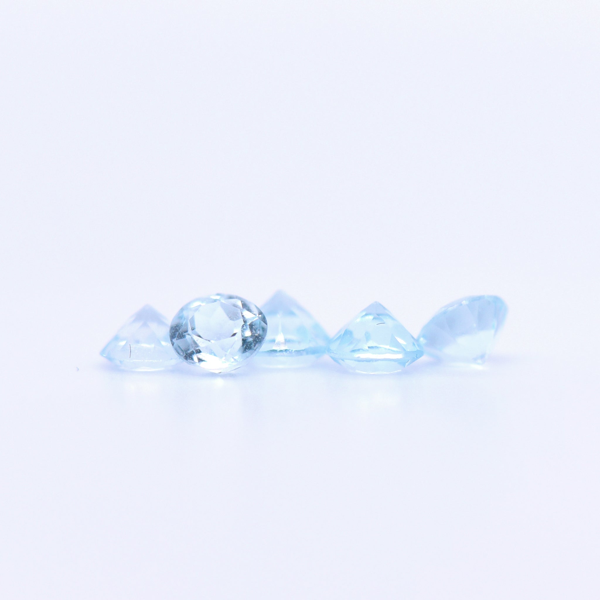 3.5mm Round Faceted Sky Blue Topaz