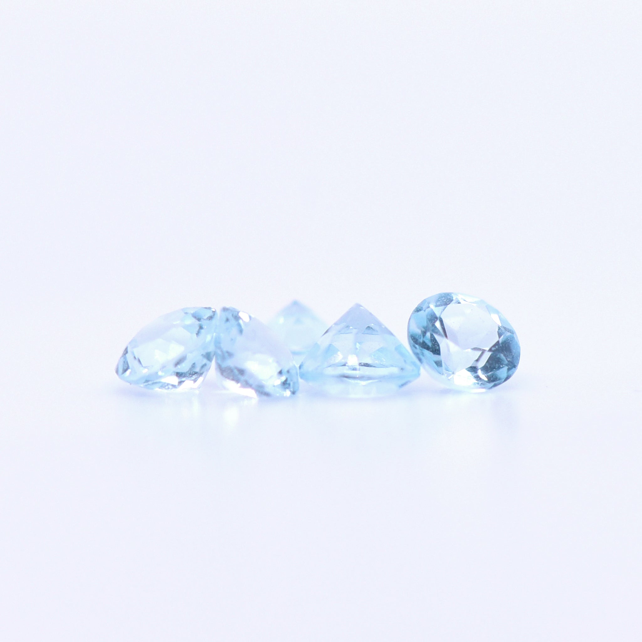 3.5mm Round Faceted Sky Blue Topaz