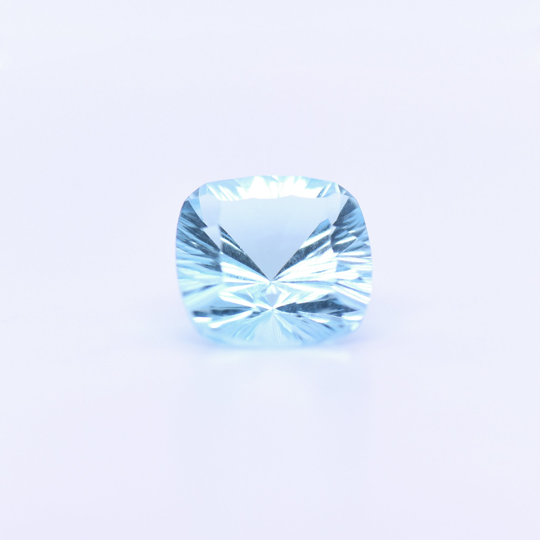 12x12 Cushion Concave Cut Sky Blue Topaz