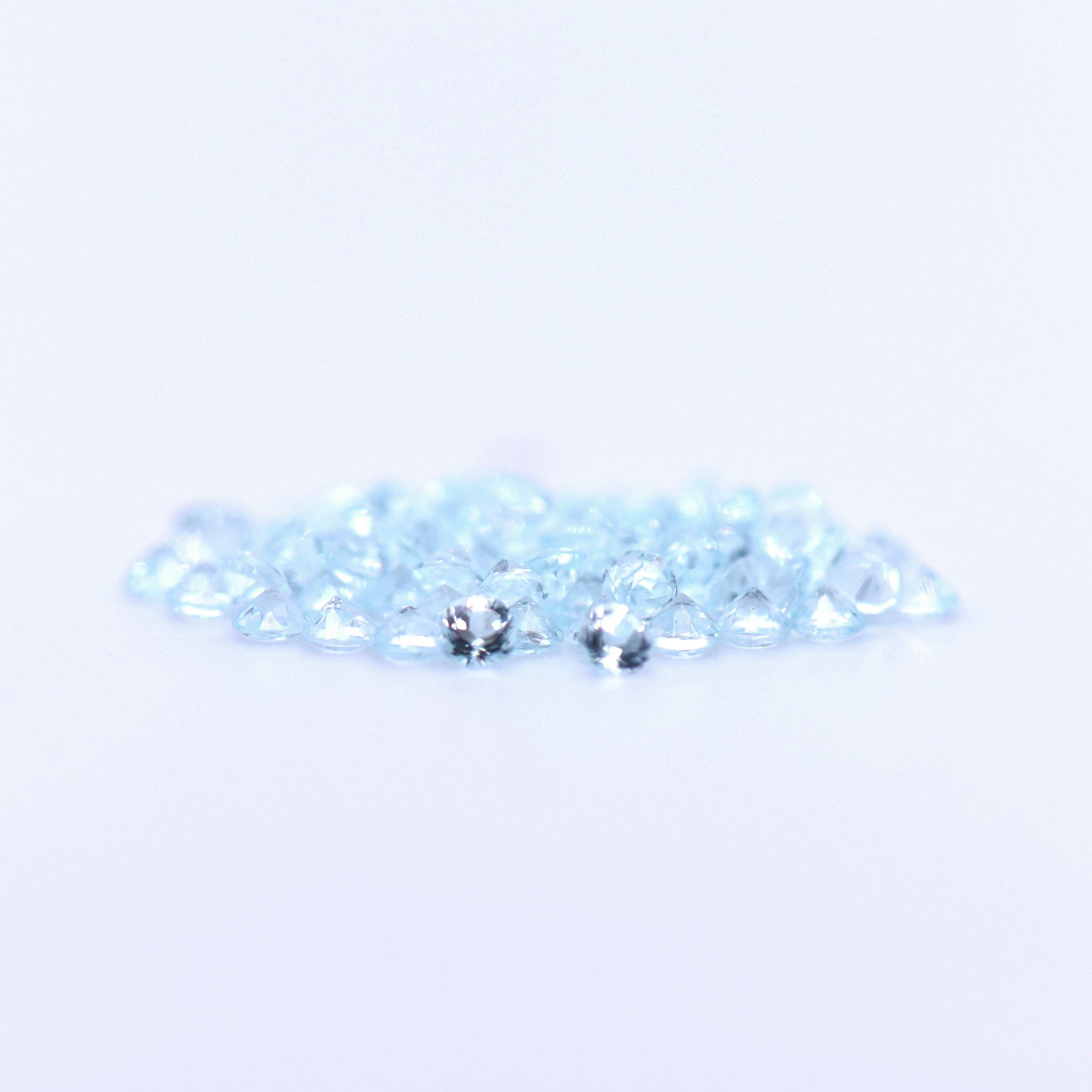 2.25mm Round Faceted Sky Blue Topaz