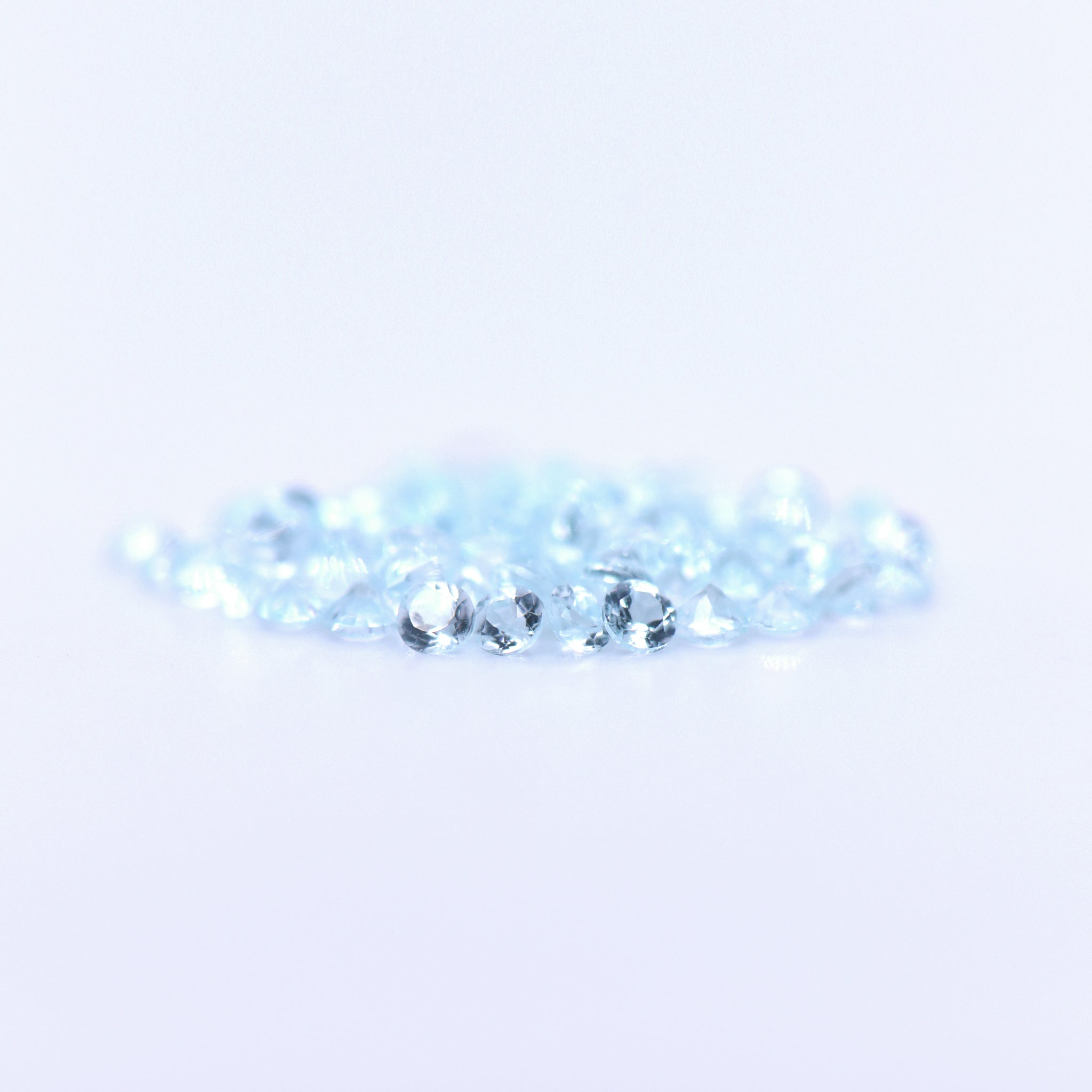 2.25mm Round Faceted Sky Blue Topaz