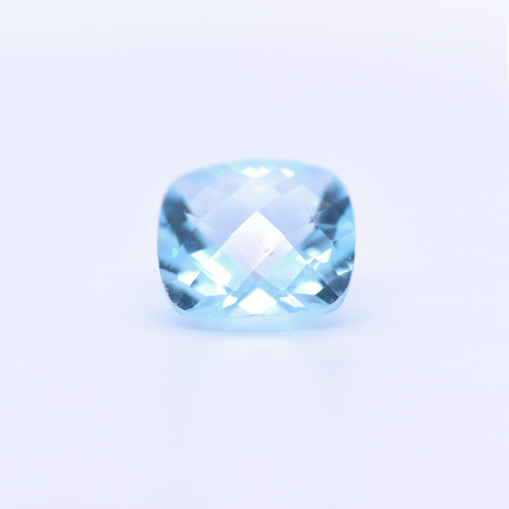 12x12 Cushion Checkerboard Cut Sky Blue Topaz