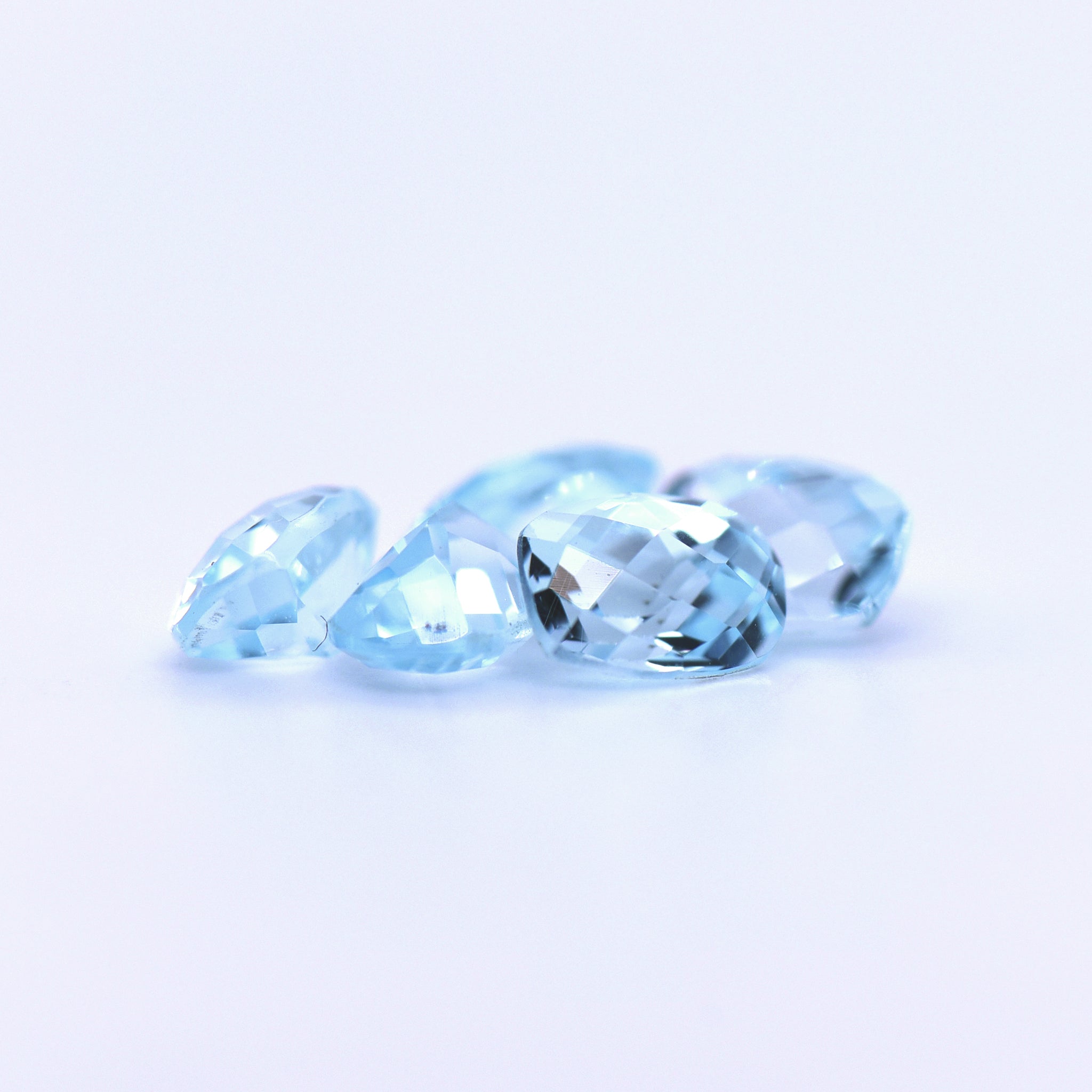 7x5 Cushion Checkerboard Cut Sky Blue Topaz