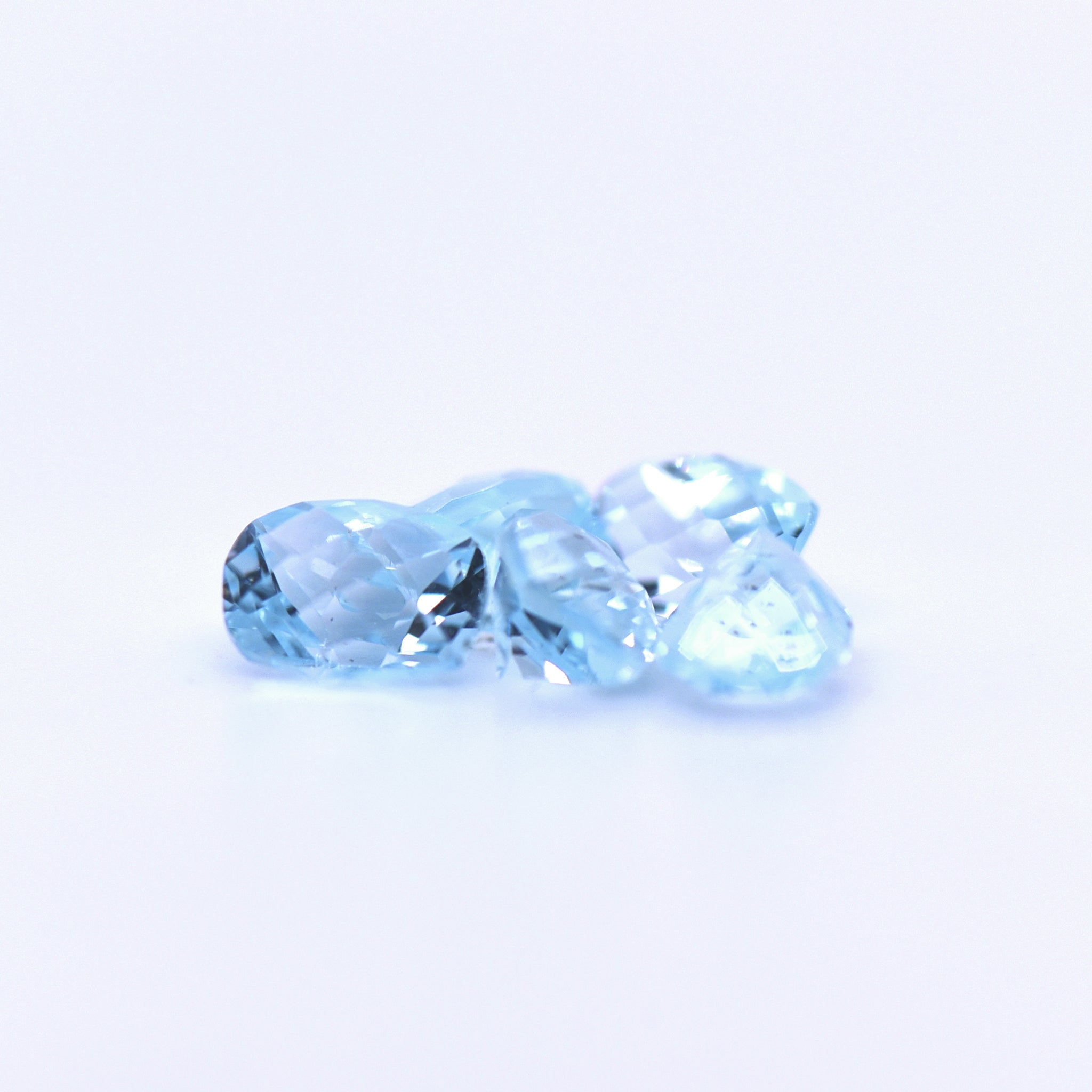 7x5 Cushion Checkerboard Cut Sky Blue Topaz