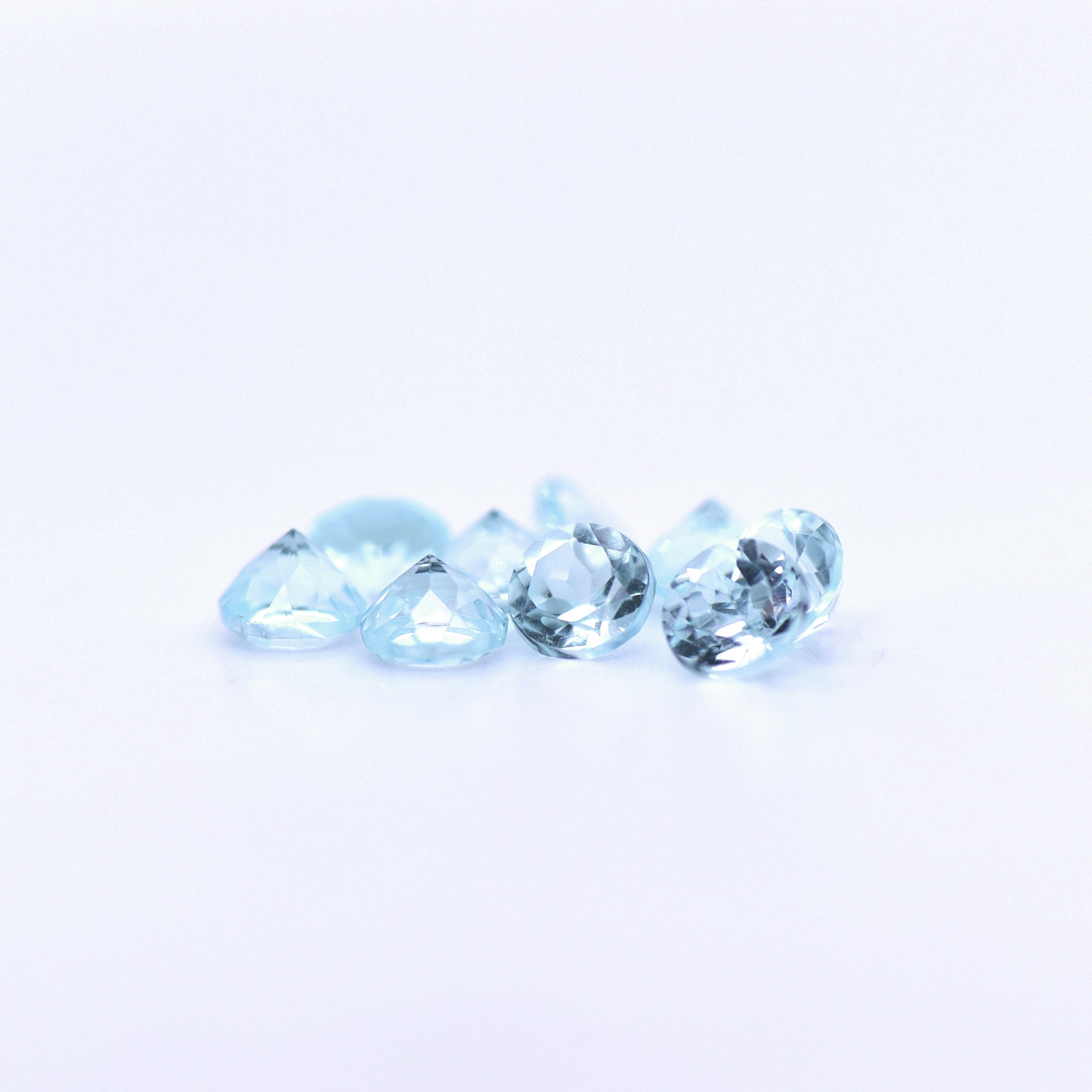 4.25mm Round Faceted Sky Blue Topaz