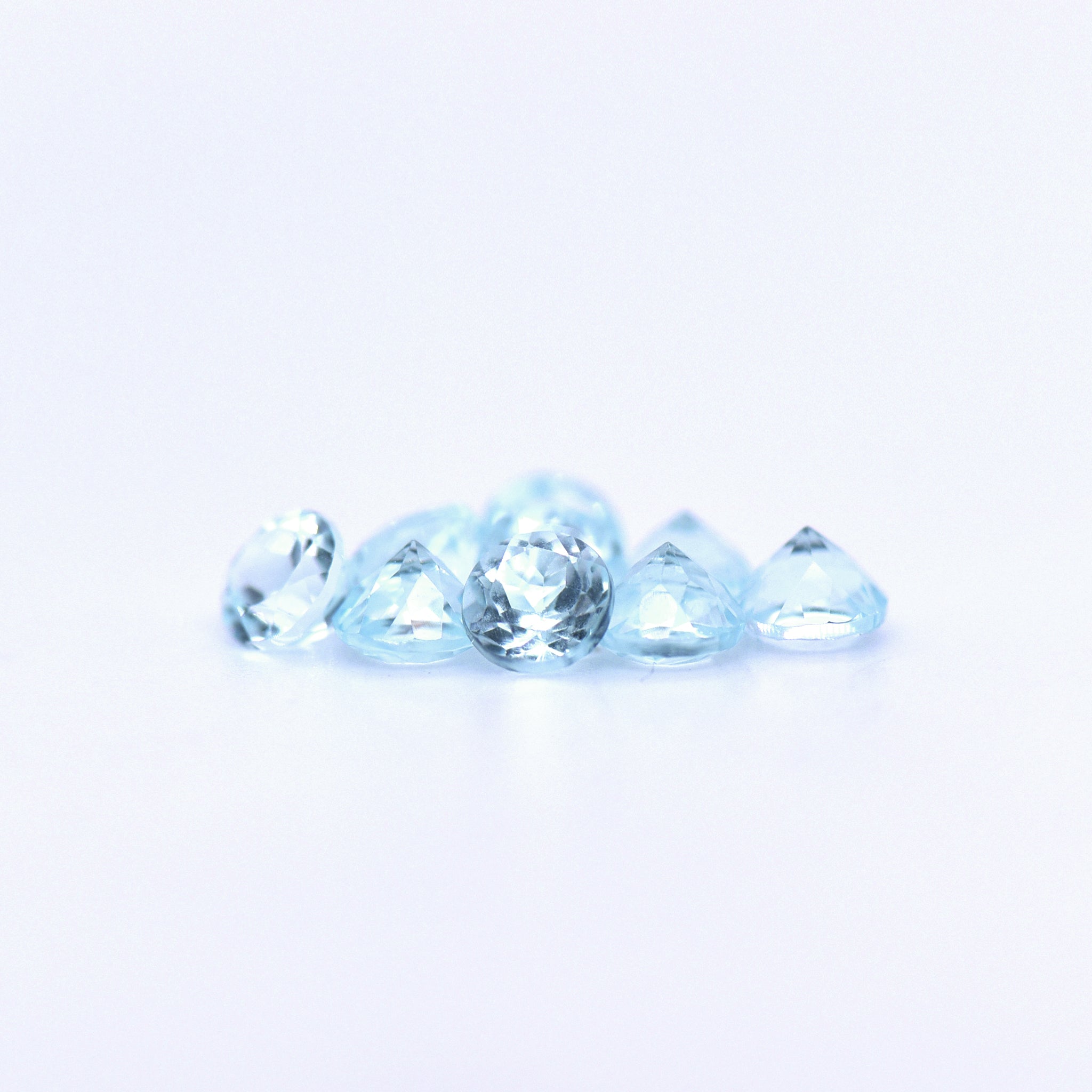 4.25mm Round Faceted Sky Blue Topaz