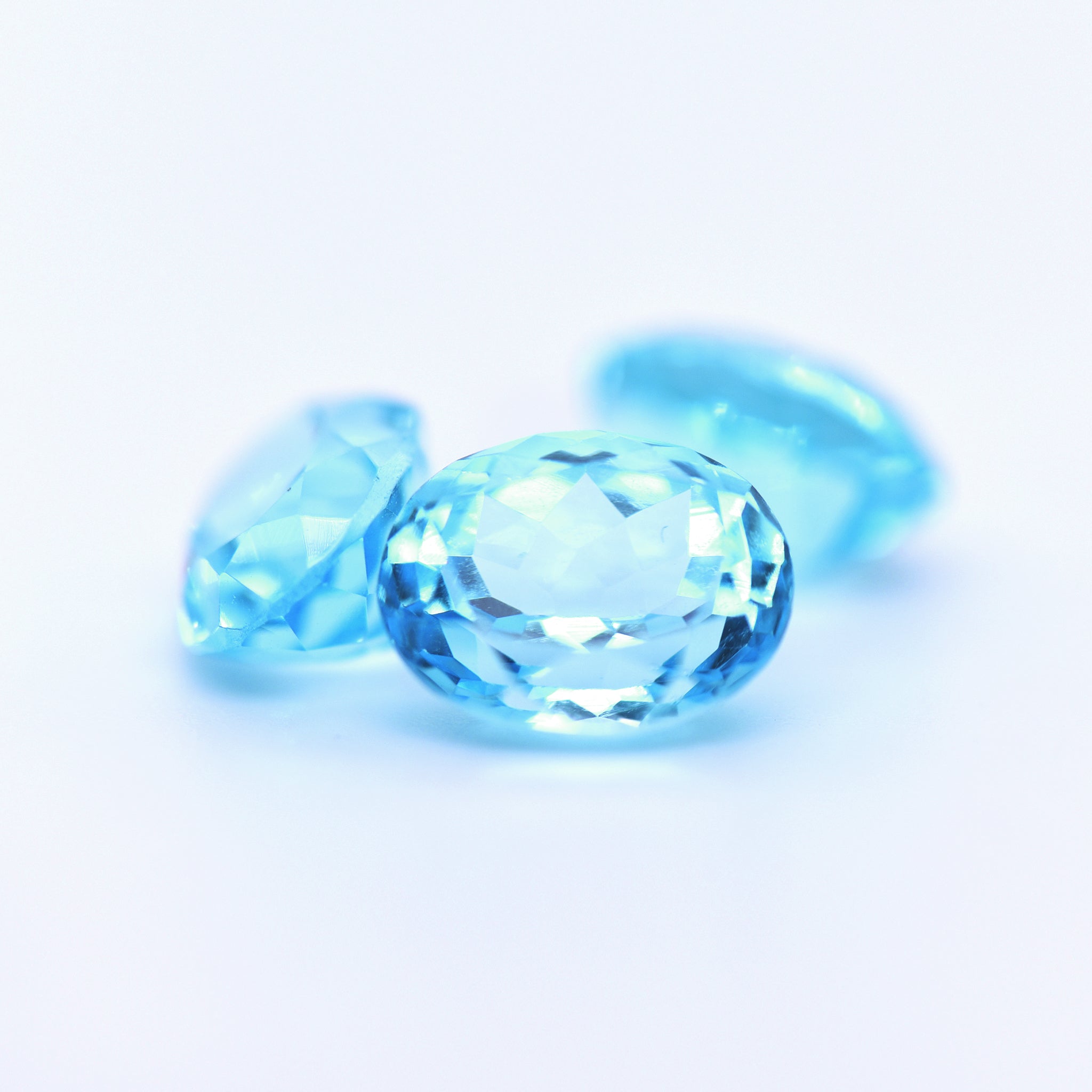10x8 Oval Faceted Swiss Blue Topaz