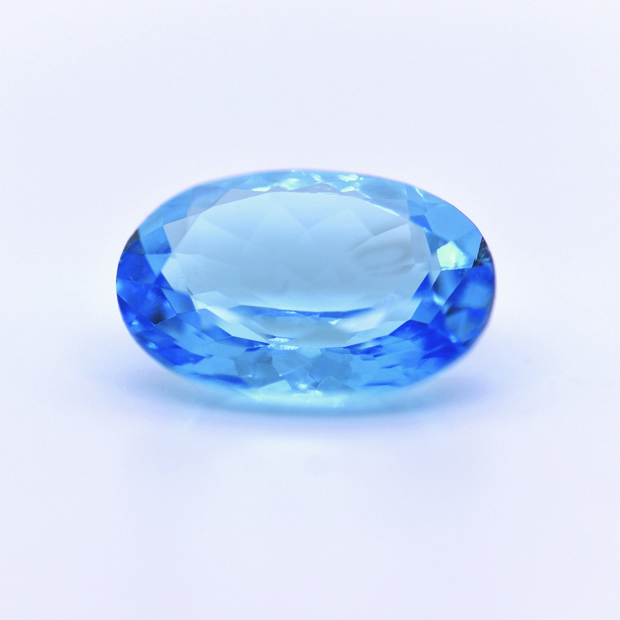 18x13 Oval Faceted Swiss Blue Topaz