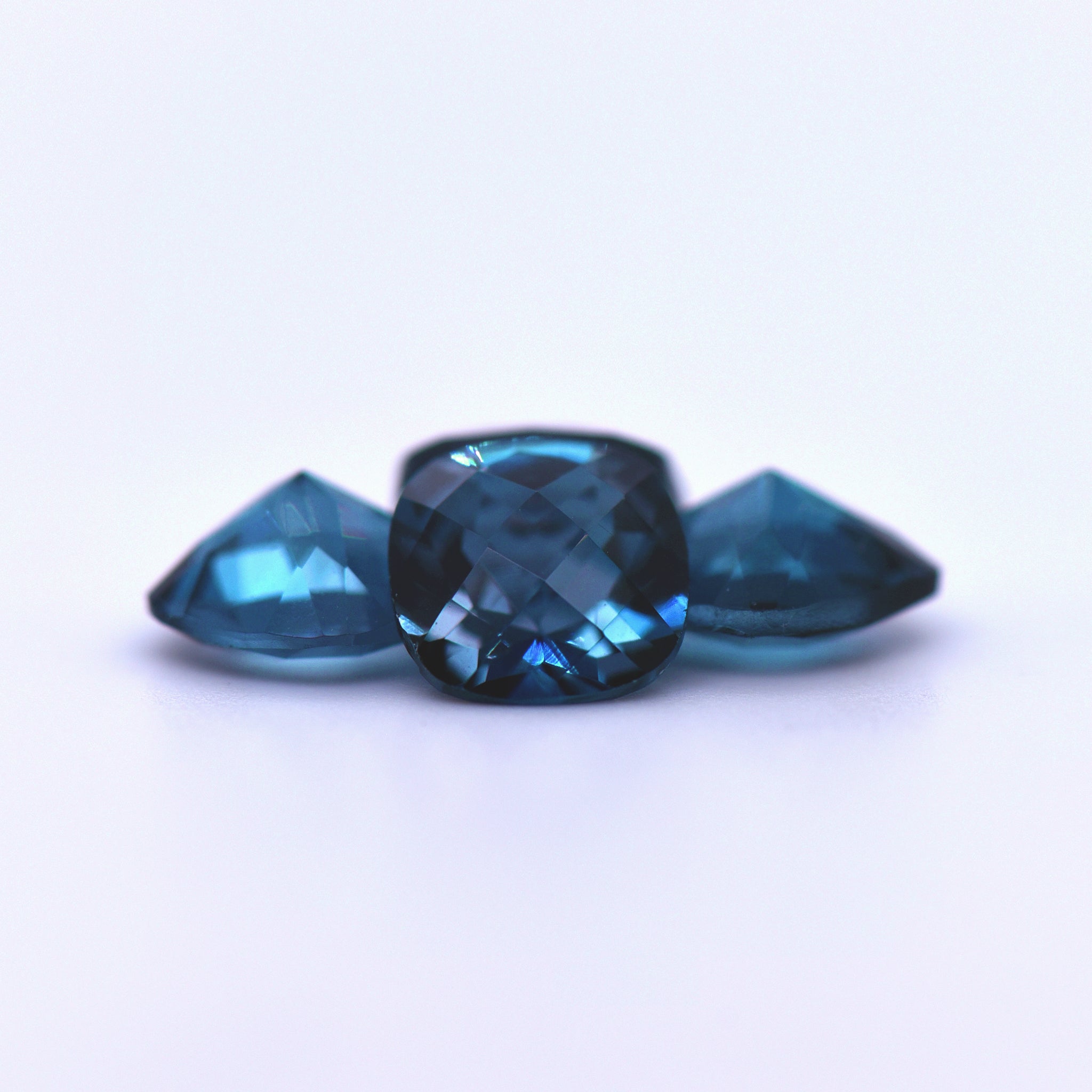 8x8 Cushion Checkerboard Cut London Blue Topaz