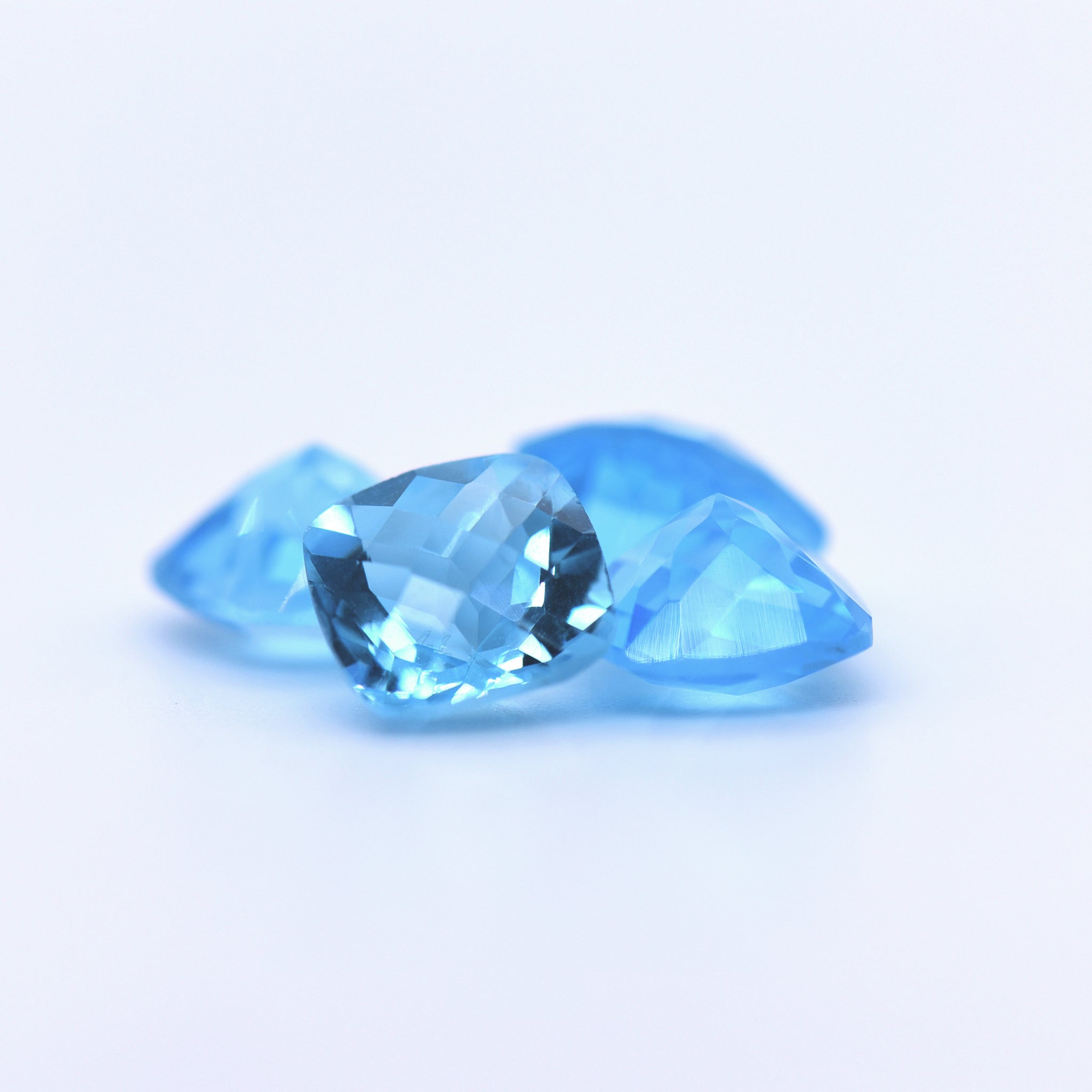 8x8 Cushion Checkerboard Cut Swiss Blue Topaz