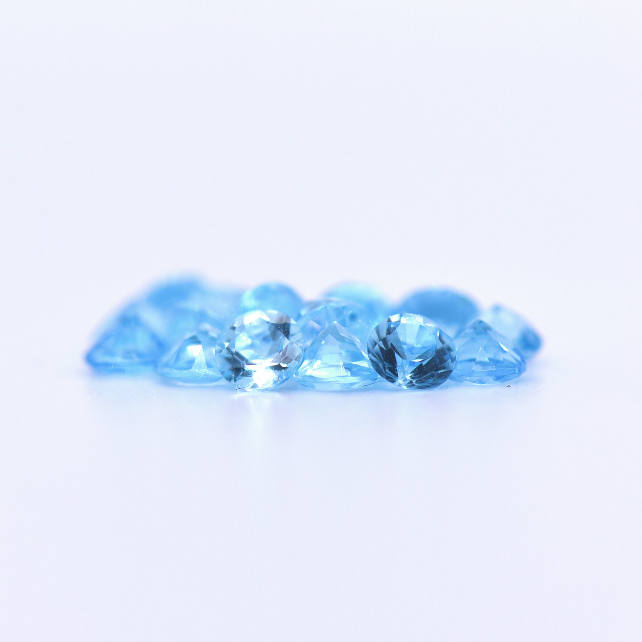 3.5mm Round Faceted Swiss Blue Topaz