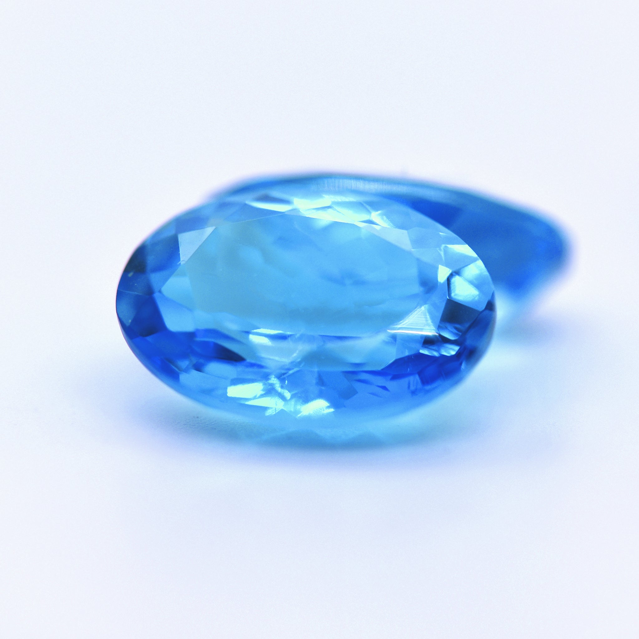 16x12 Oval Faceted Swiss Blue Topaz
