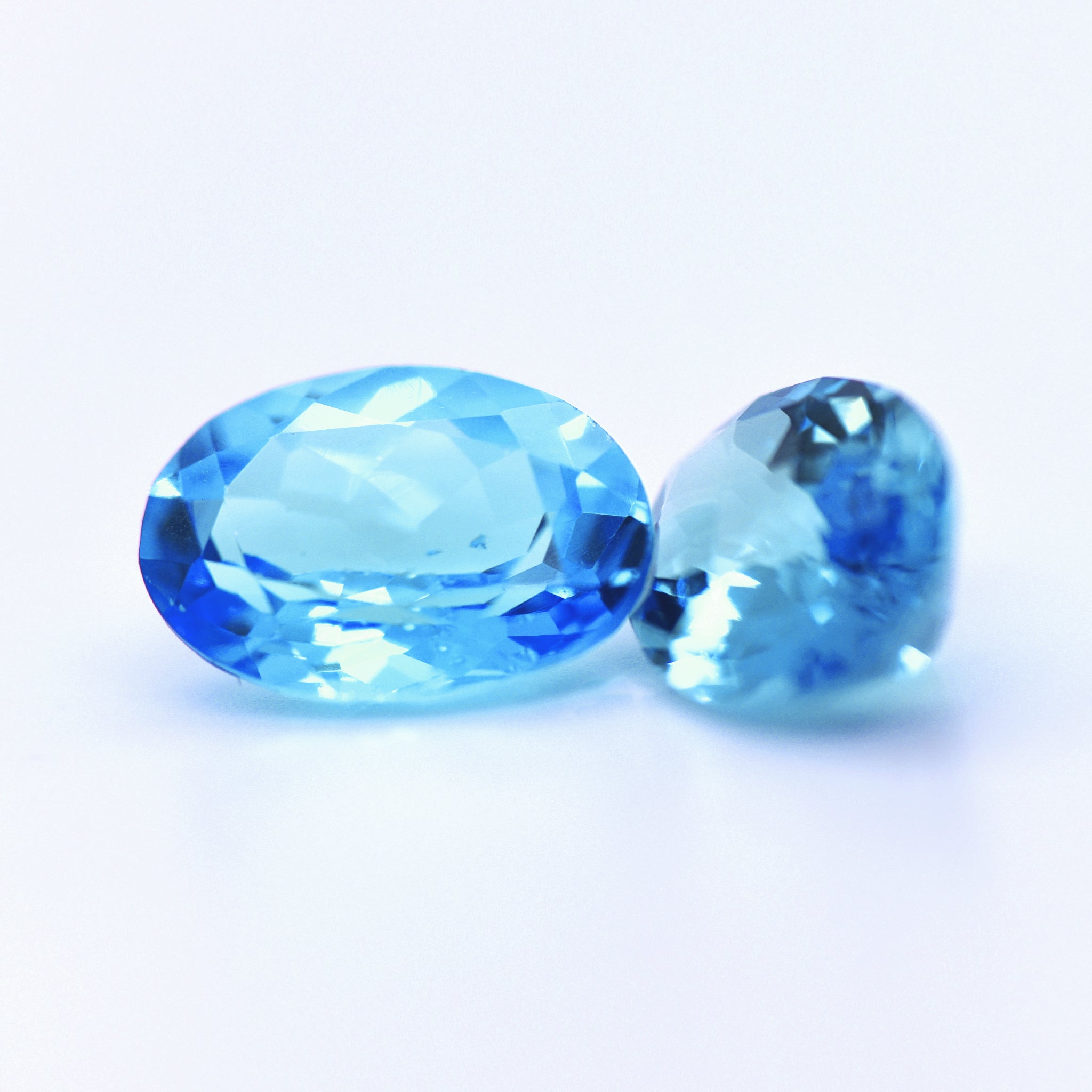 14x10 Oval Faceted Swiss Blue Topaz