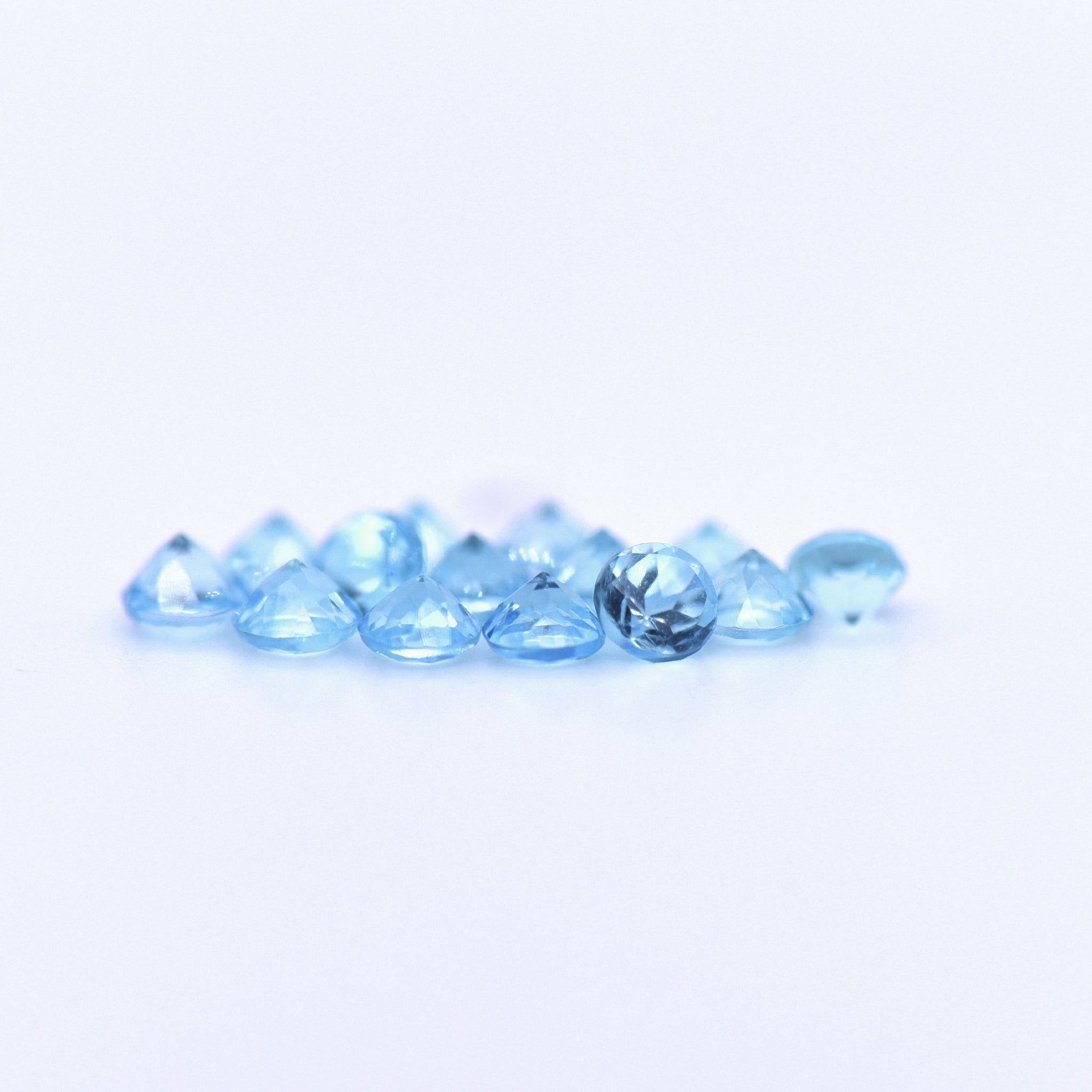 2.75mm Round Faceted Swiss Blue Topaz