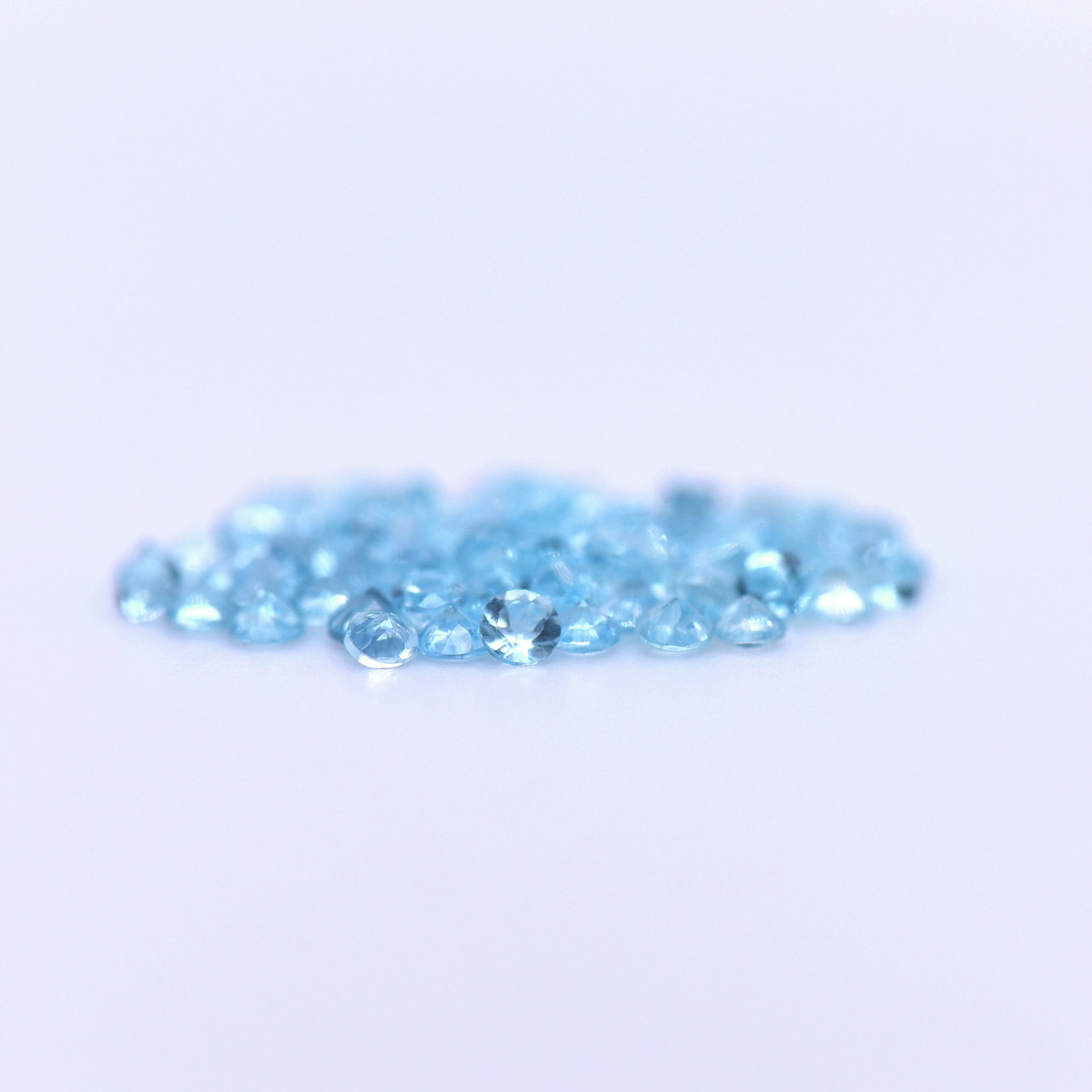 2mm Round Faceted Swiss Blue Topaz