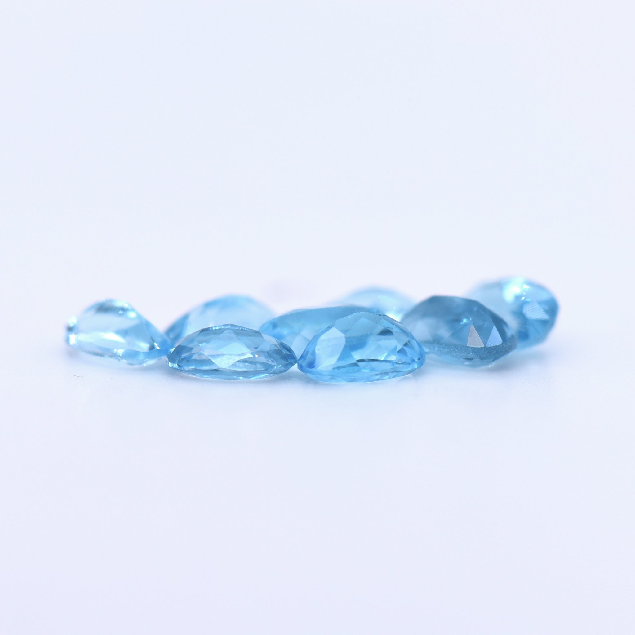 5x3 Oval Faceted Swiss Blue Topaz