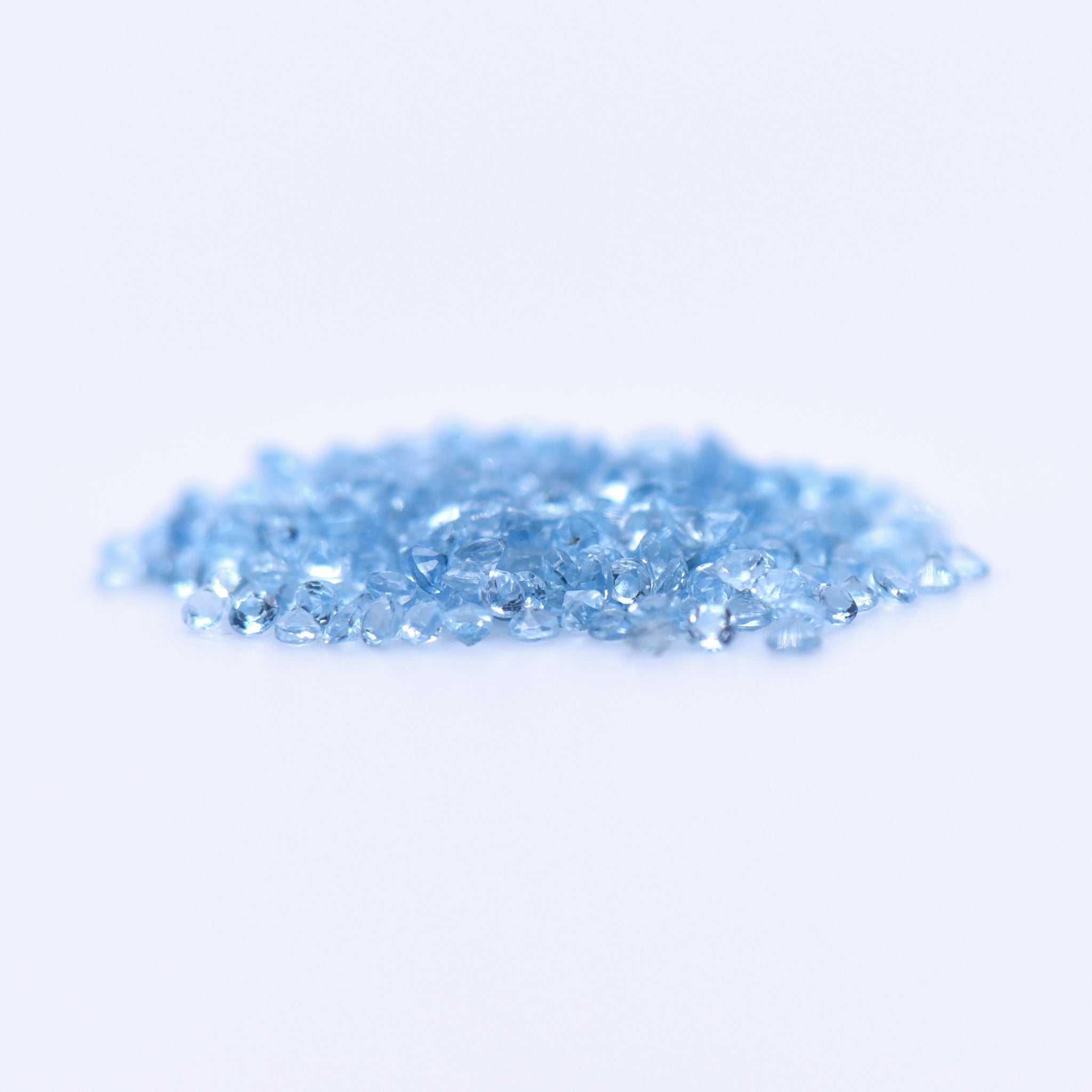 1.25mm Round Faceted Swiss Blue Topaz