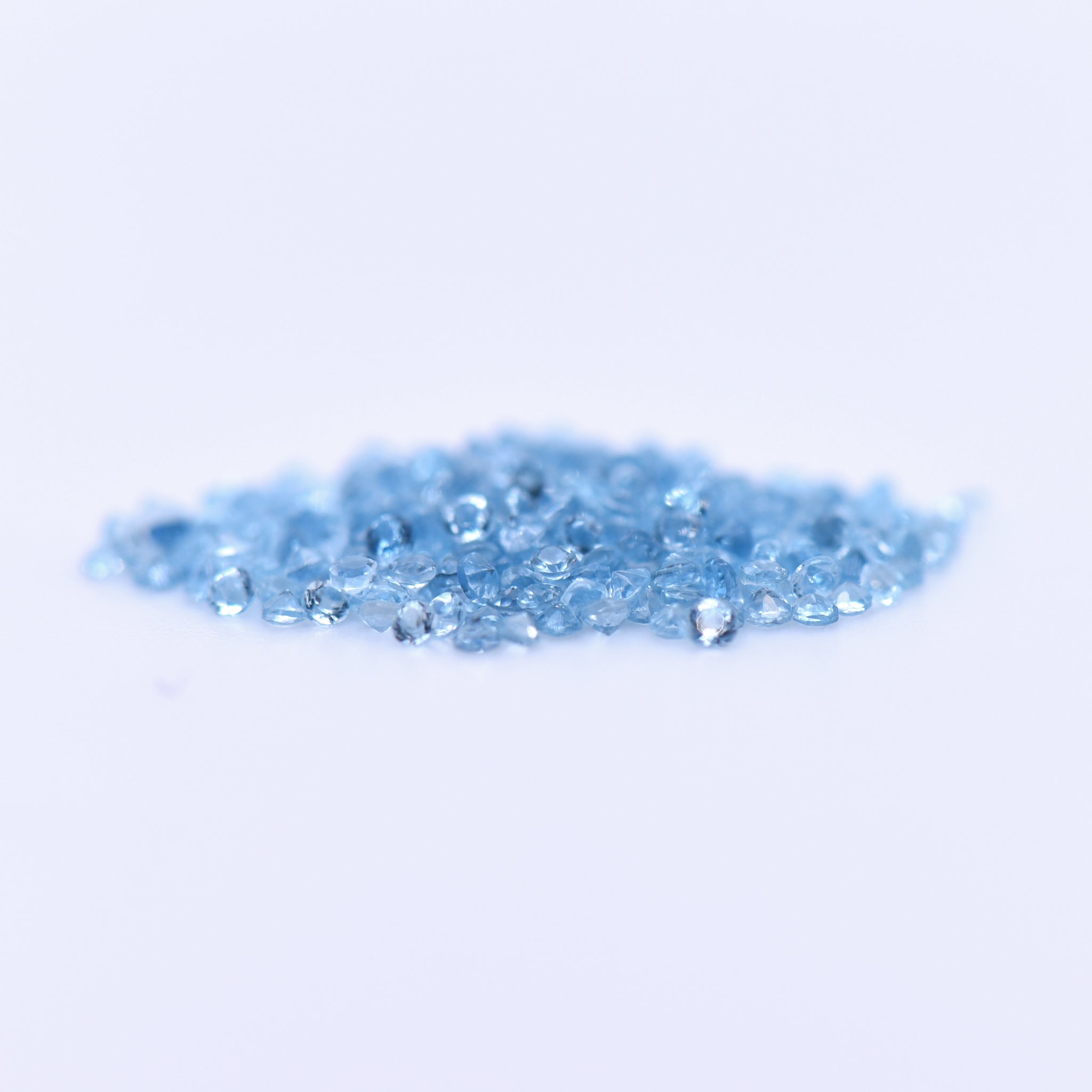 1.25mm Round Faceted Swiss Blue Topaz