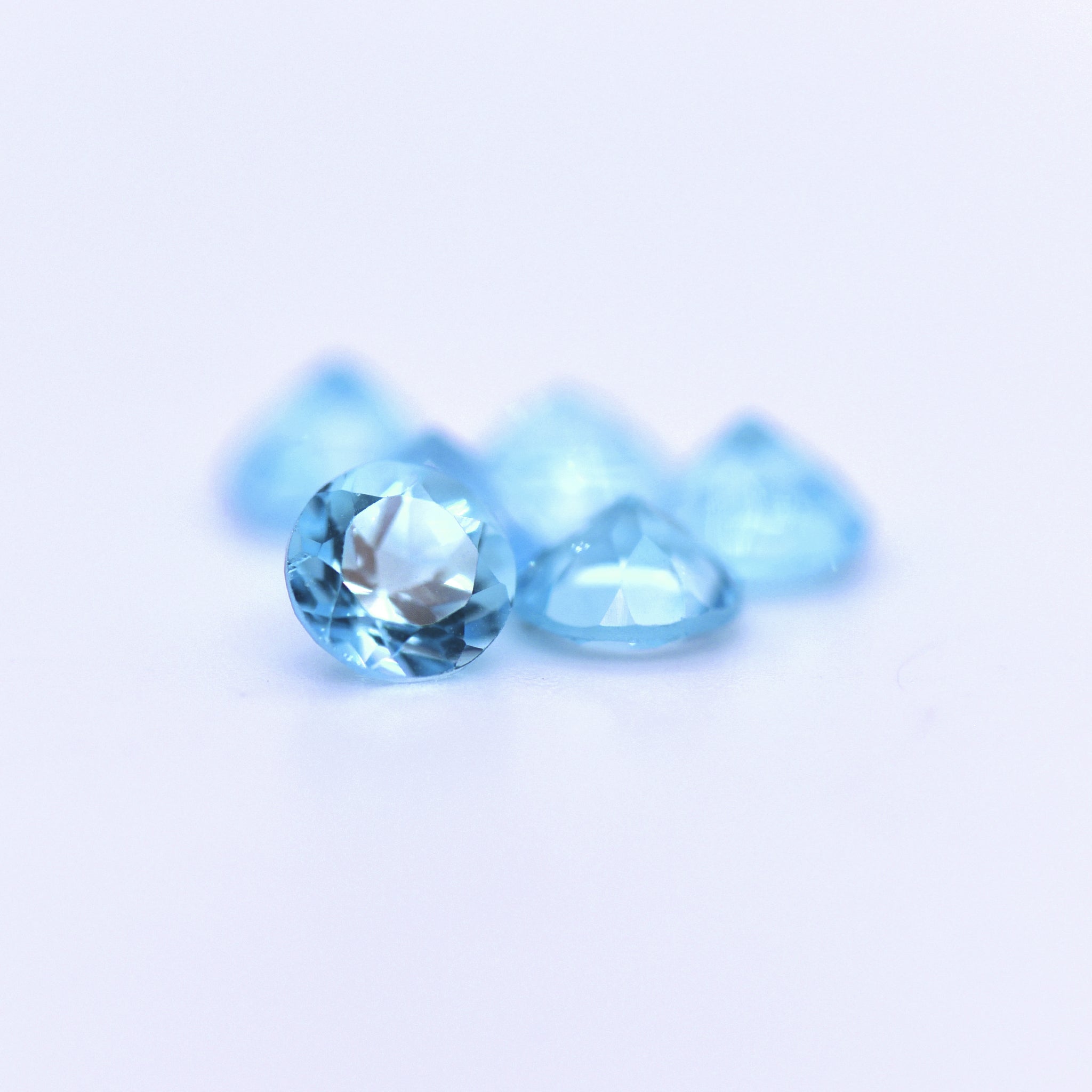 5.5mm Round Faceted Swiss Blue Topaz
