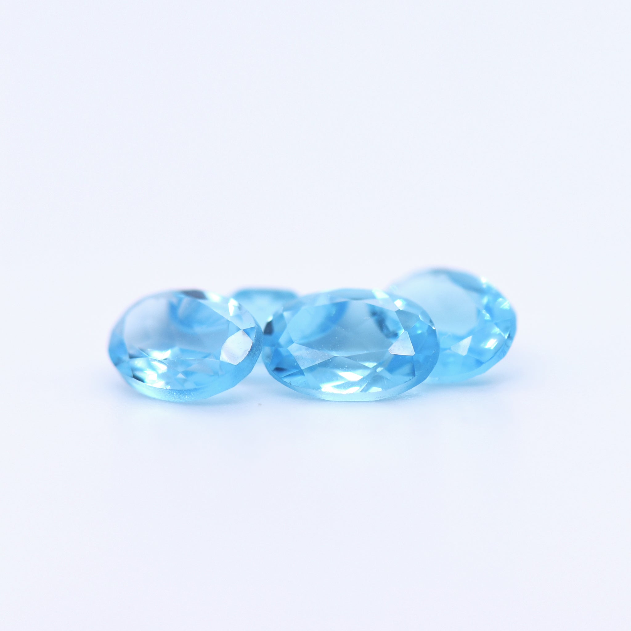 7x5 Oval Faceted Swiss Blue Topaz