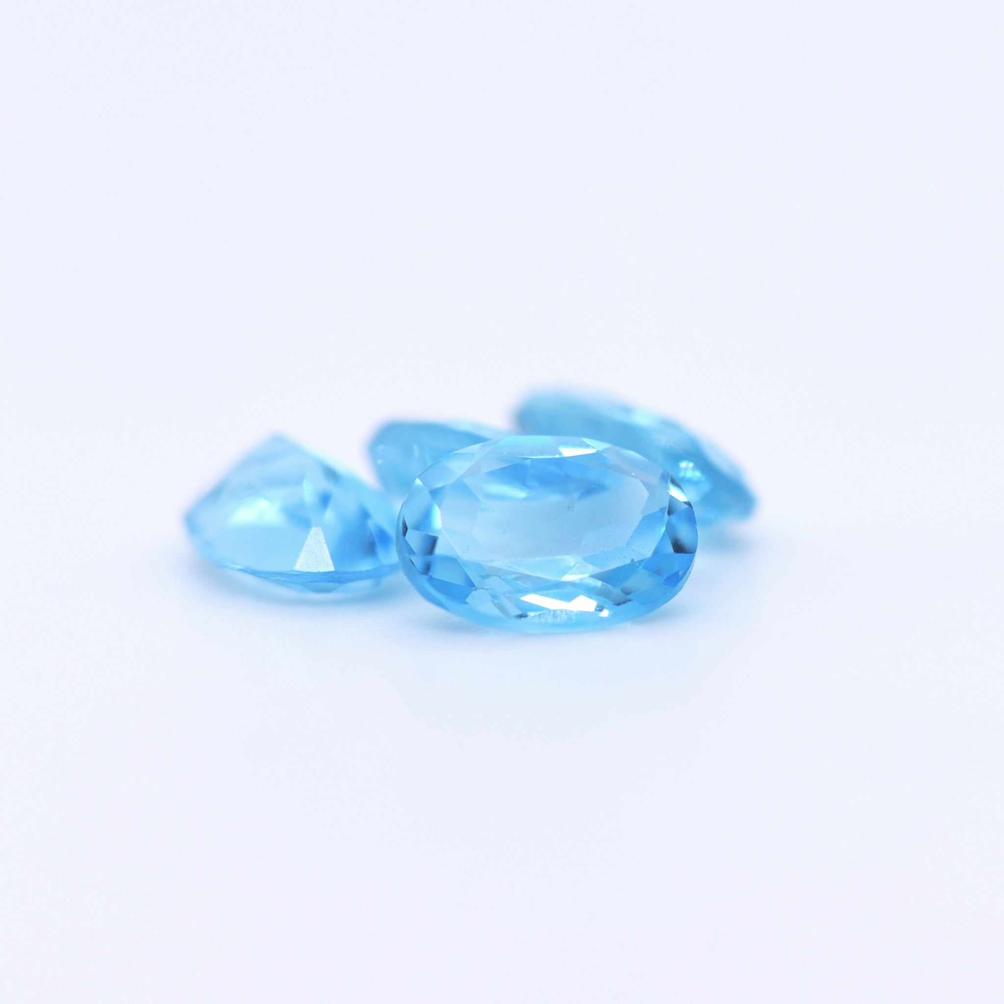 7x5 Oval Faceted Swiss Blue Topaz