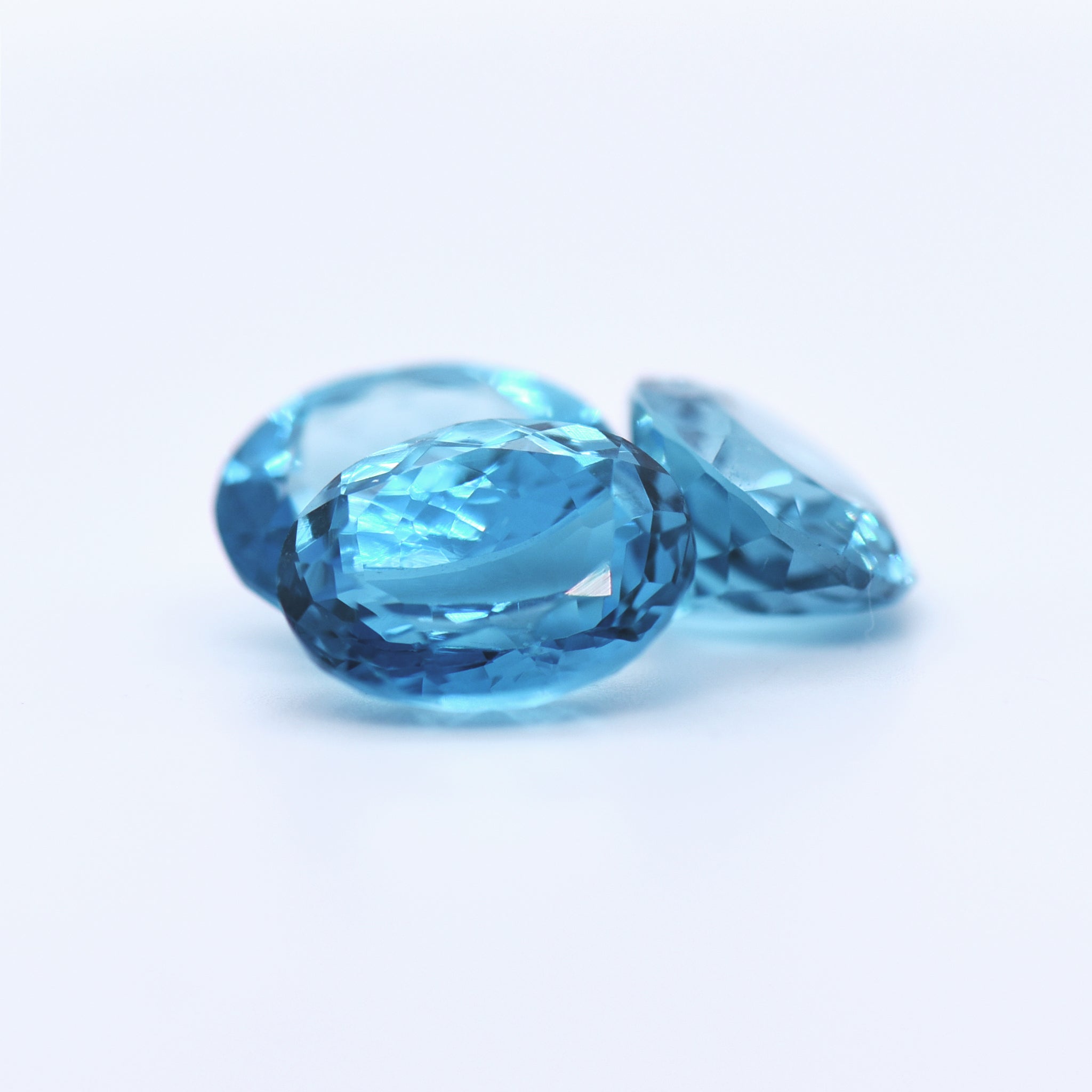 12x10 Oval Faceted Swiss Blue Topaz
