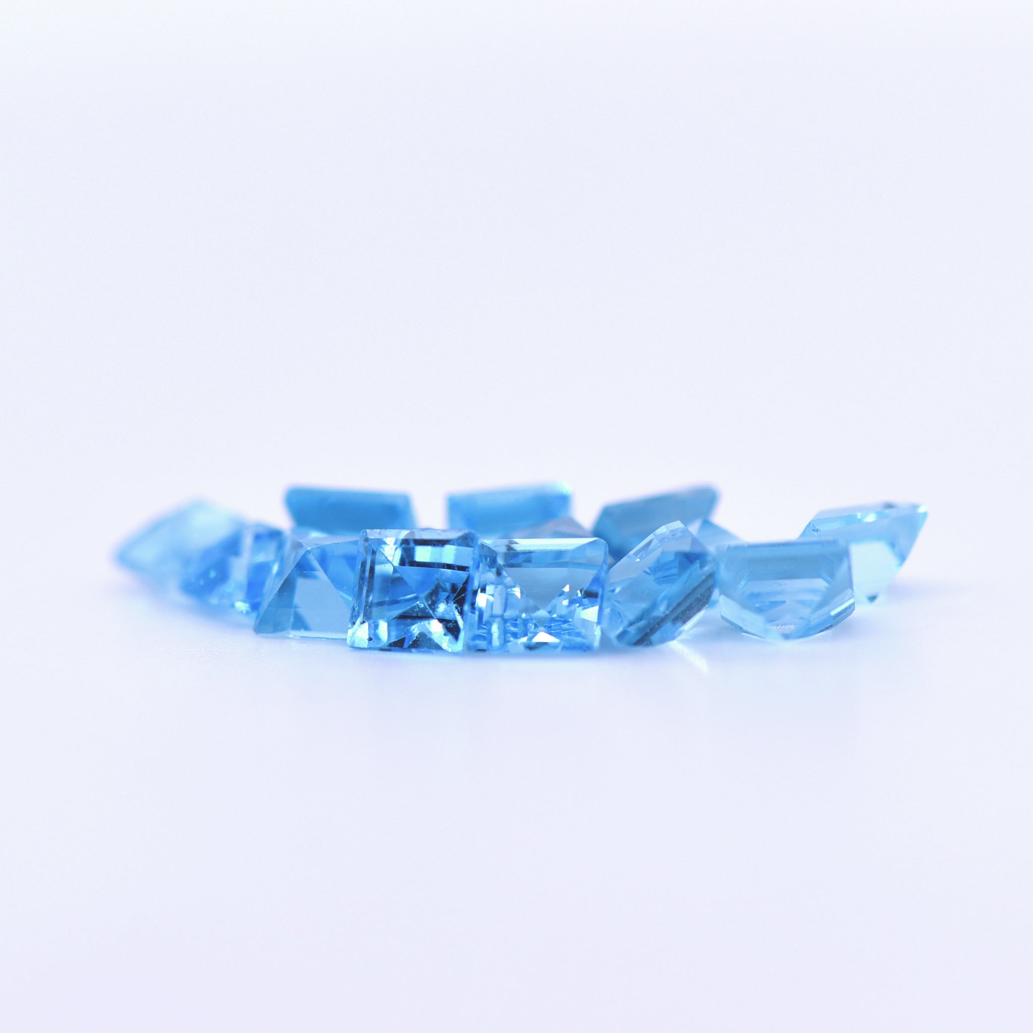 4x4 Square Step Cut Swiss Blue Topaz