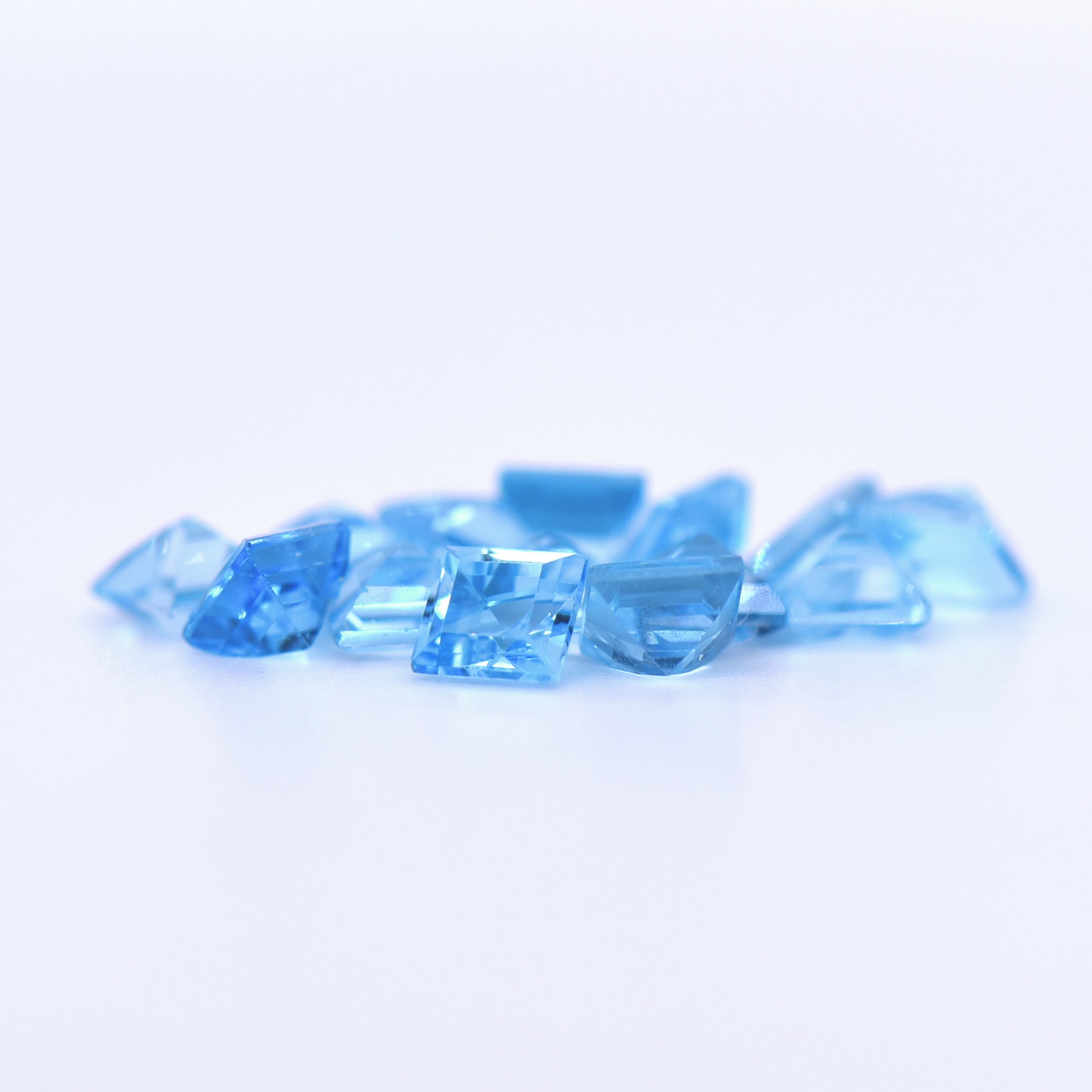 4x4 Square Step Cut Swiss Blue Topaz