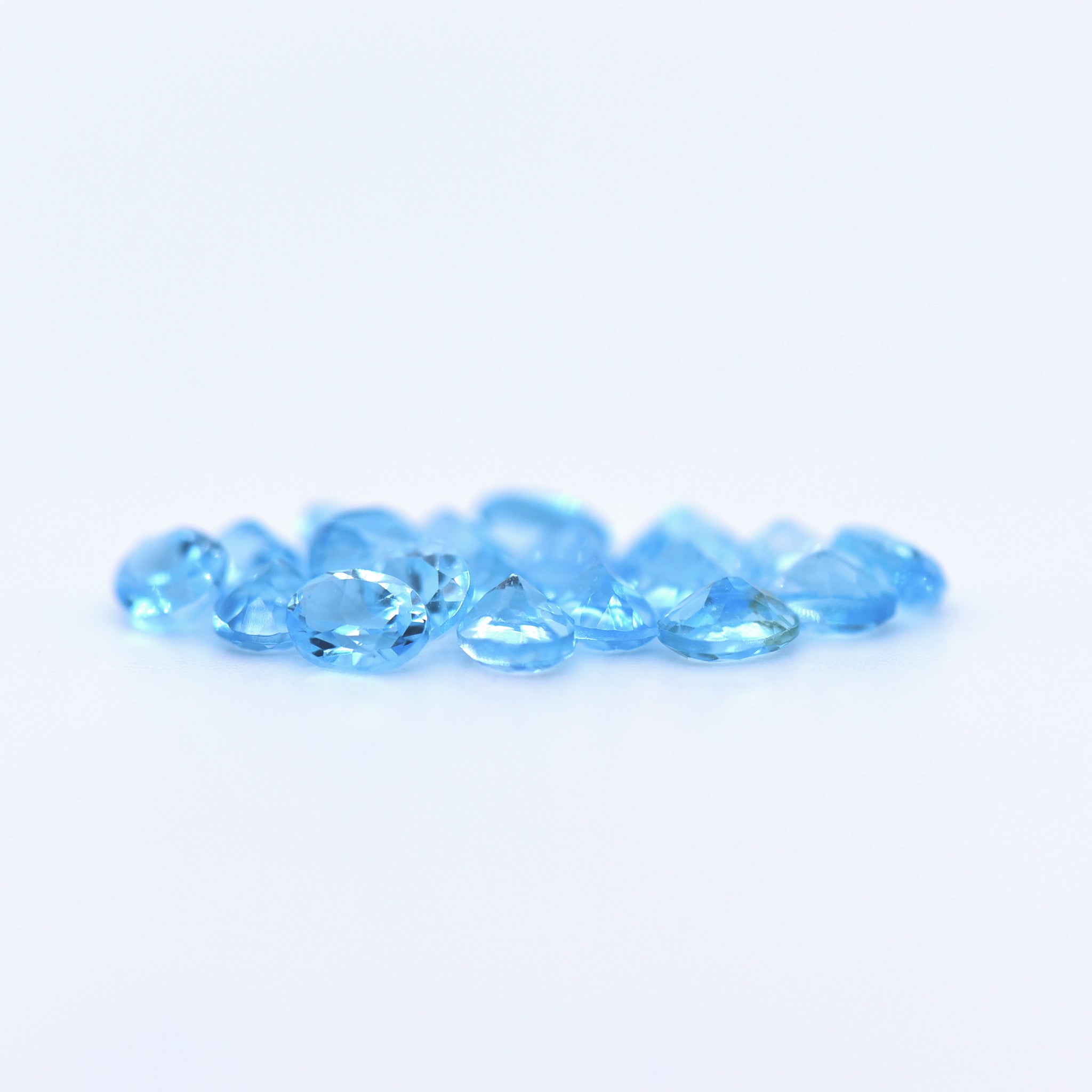 4x3 Oval Faceted Swiss Blue Topaz