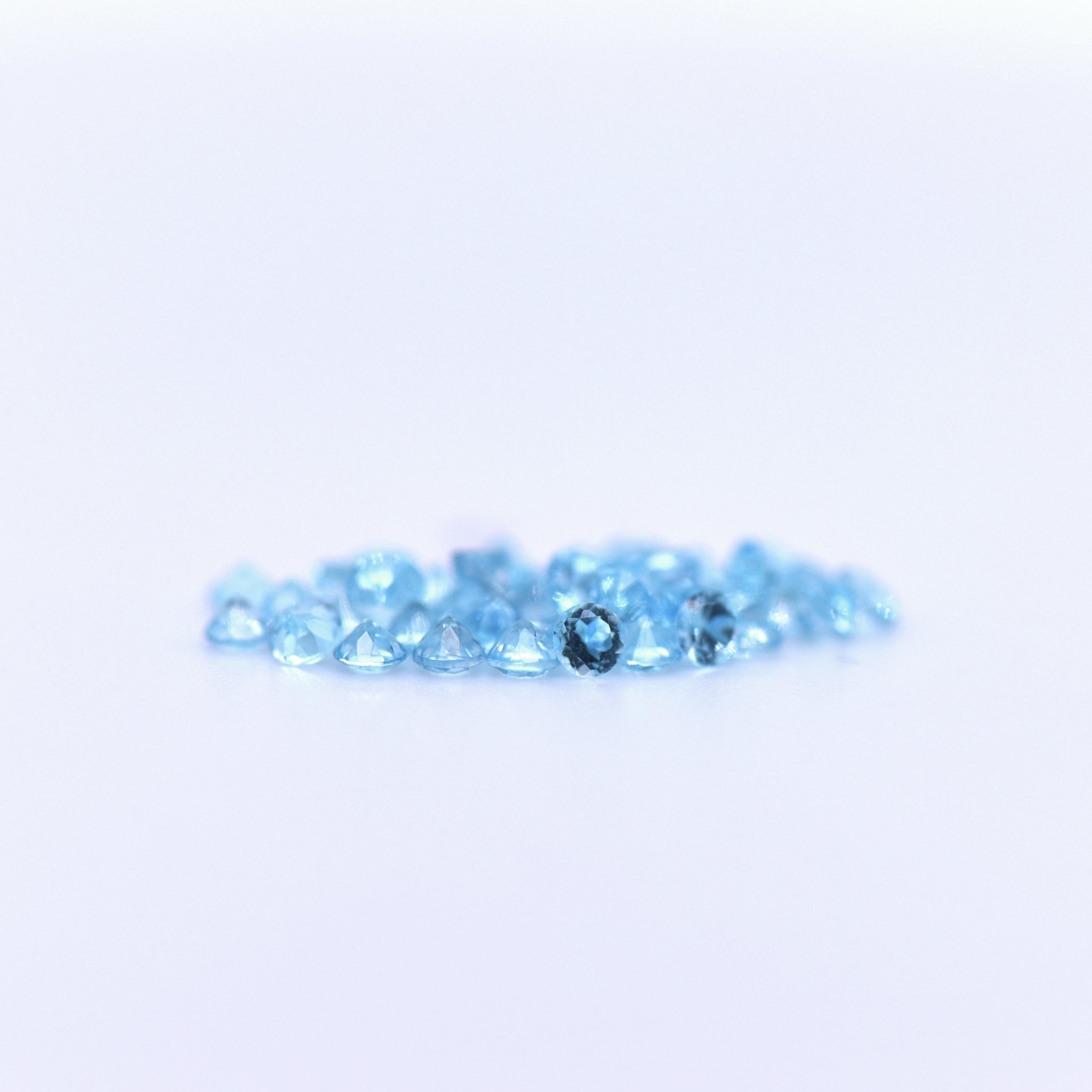 2.25mm Round Faceted Swiss Blue Topaz
