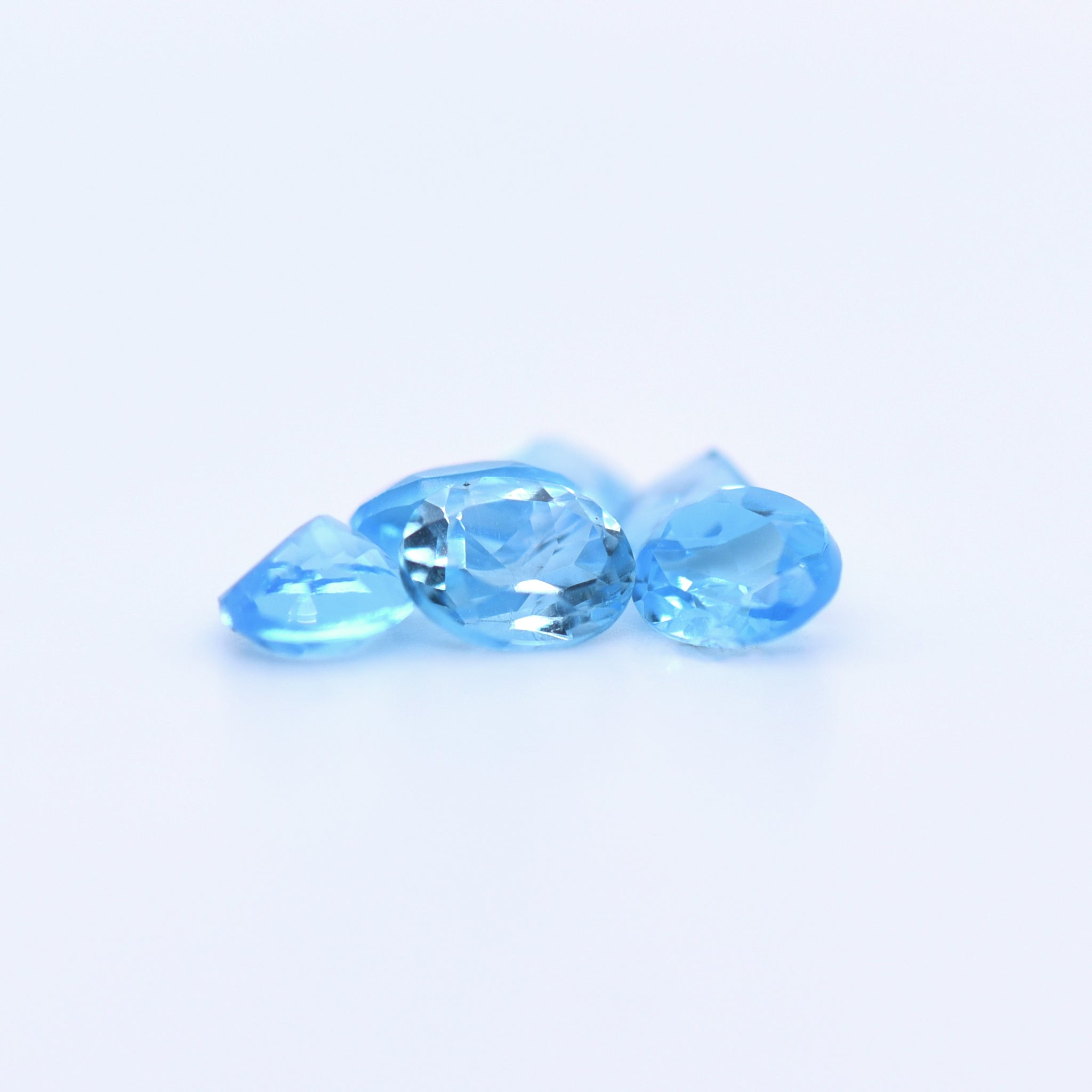 5x4 Oval Faceted Swiss Blue Topaz