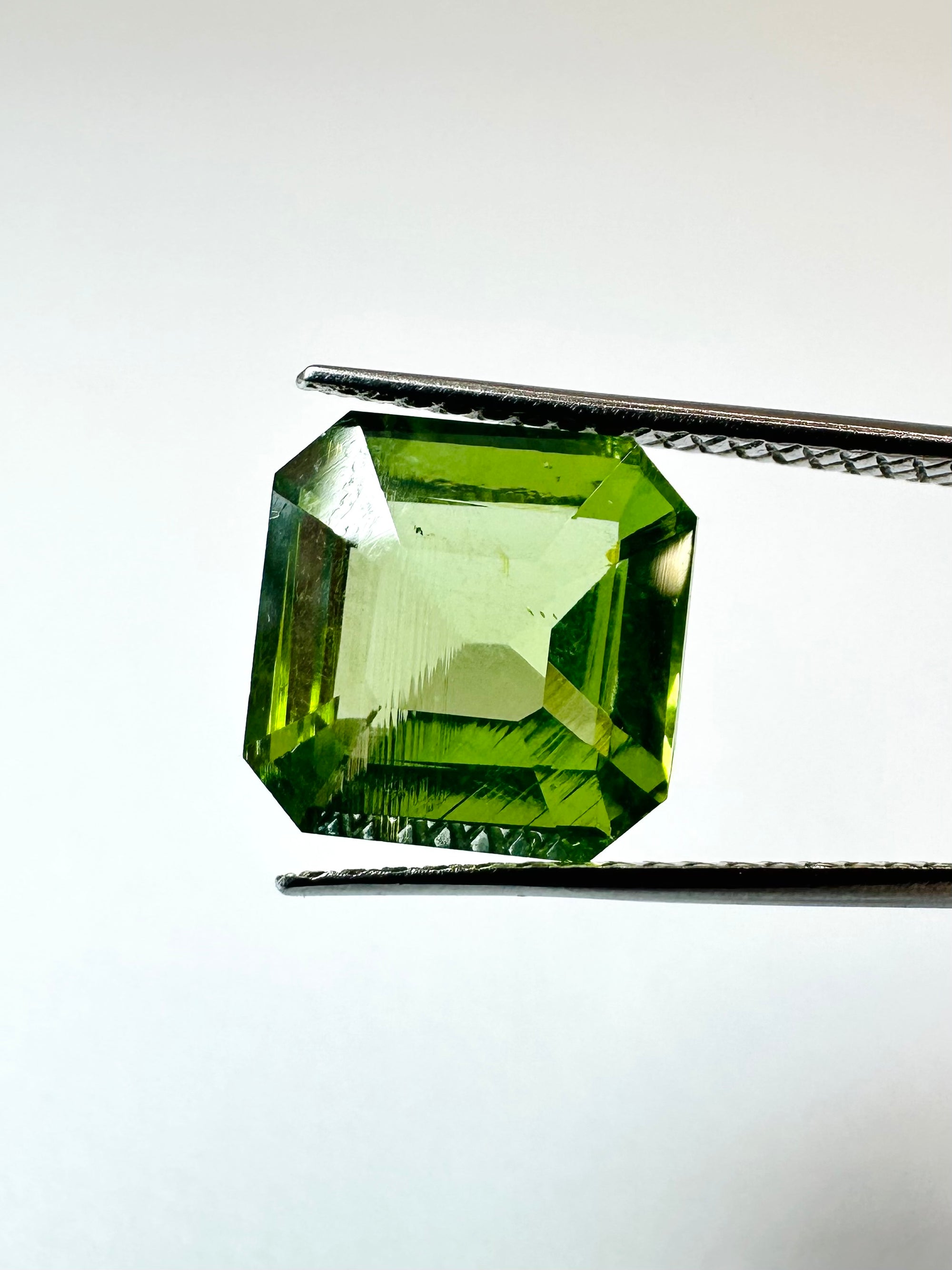 4.57cts 9.76x9.69 Octagon Faceted Green Zircon