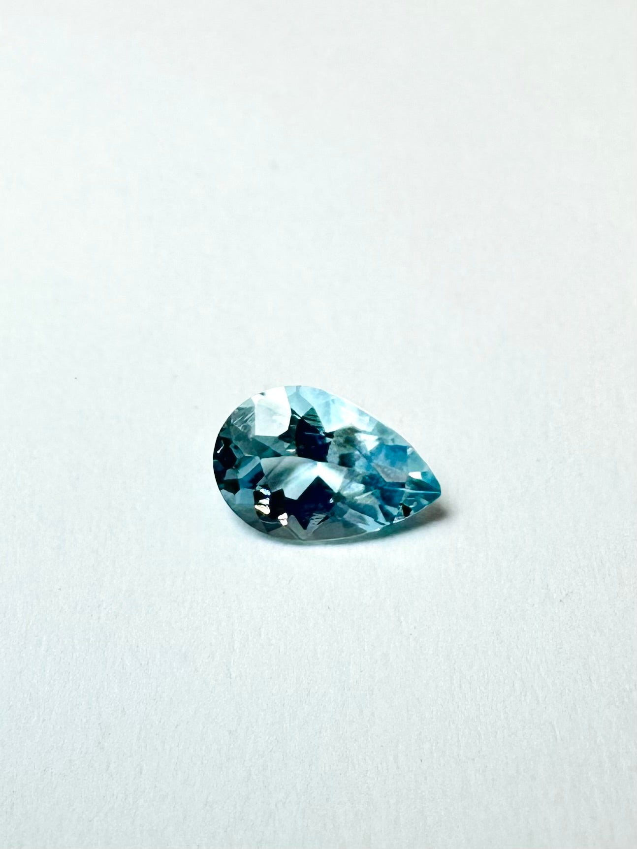 0.73cts 5.33x8.14mm Pear Shaped Faceted Aquamarine