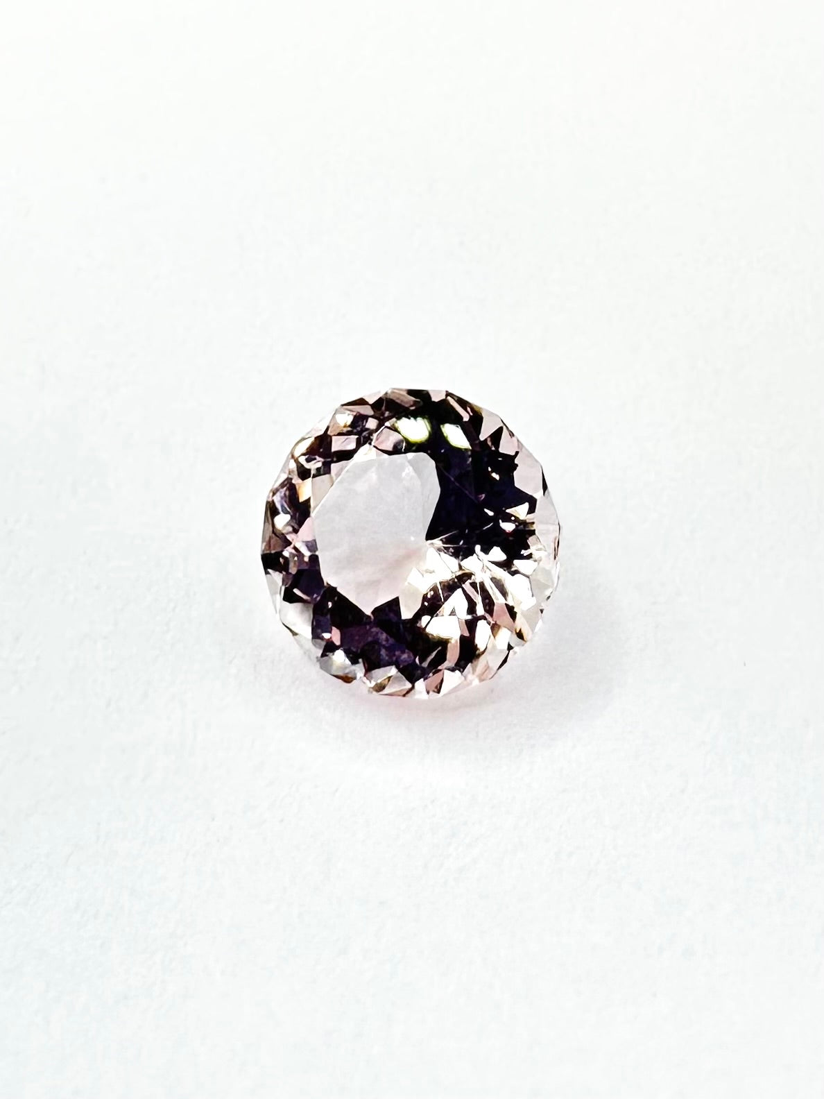1.90cts 7.96x5.34 Round Faceted Soft Pink Morganite