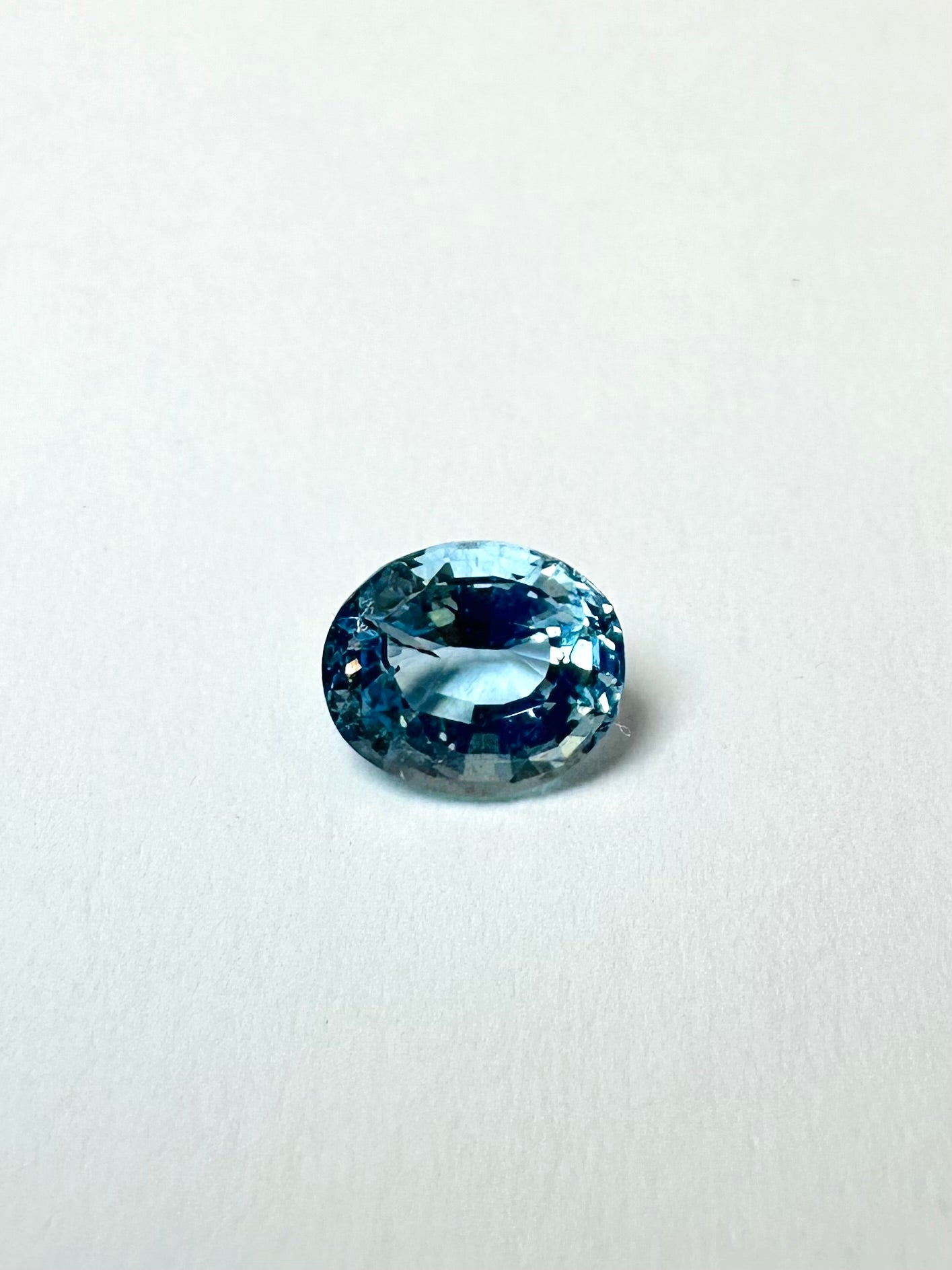 1.16cts 7.64x6.26mm Round Faceted Aquamarine
