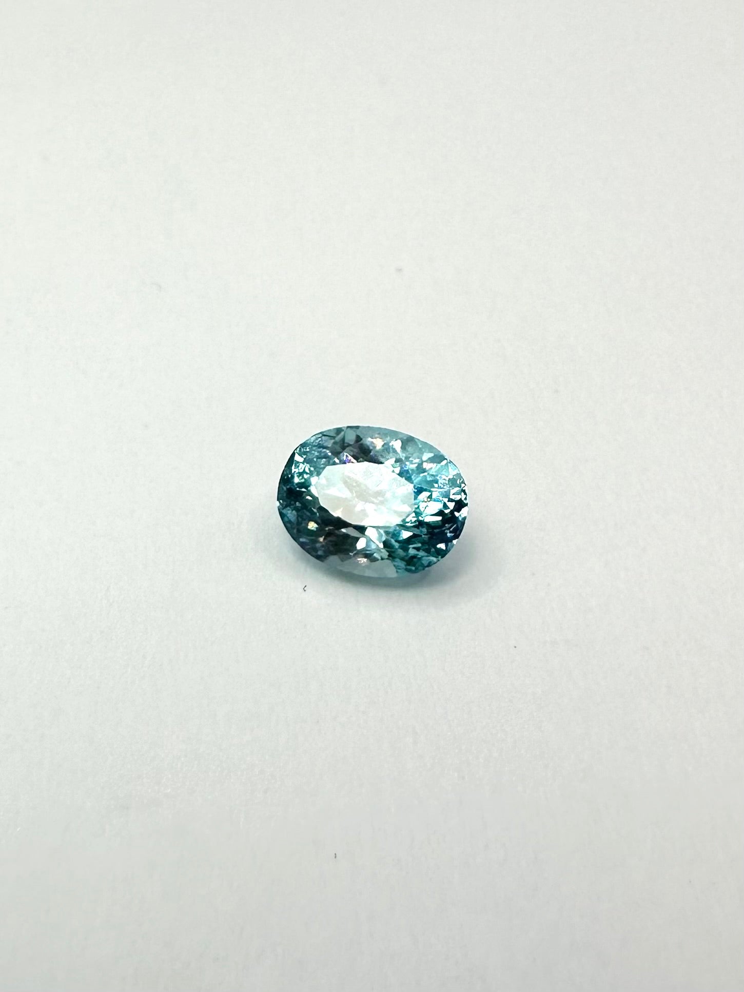 1.97cts 7.71x6.14mm Round Teal Blue Zircon