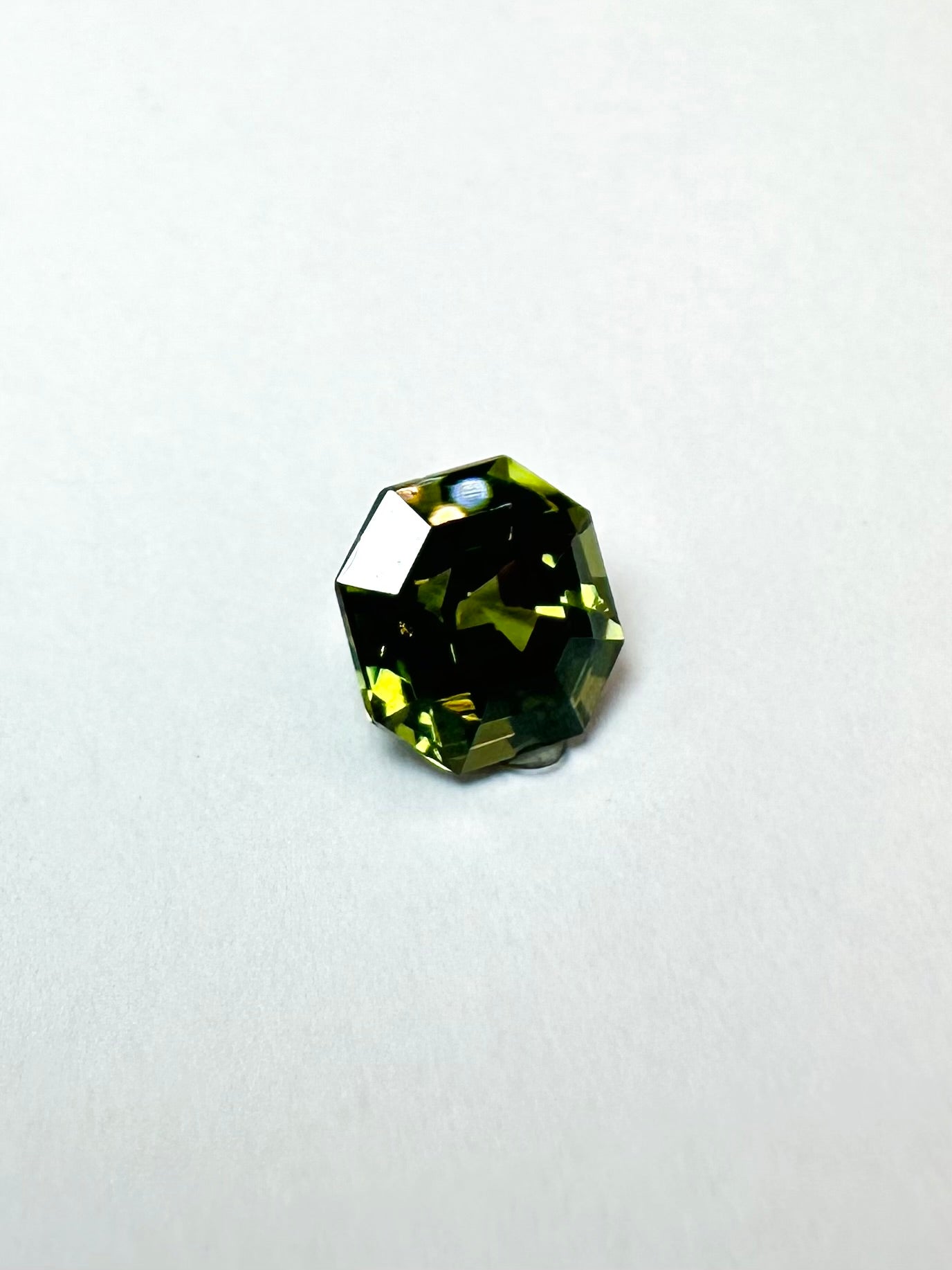 1.84cts 6.60x6.72mm Octagon faceted Green Zircon