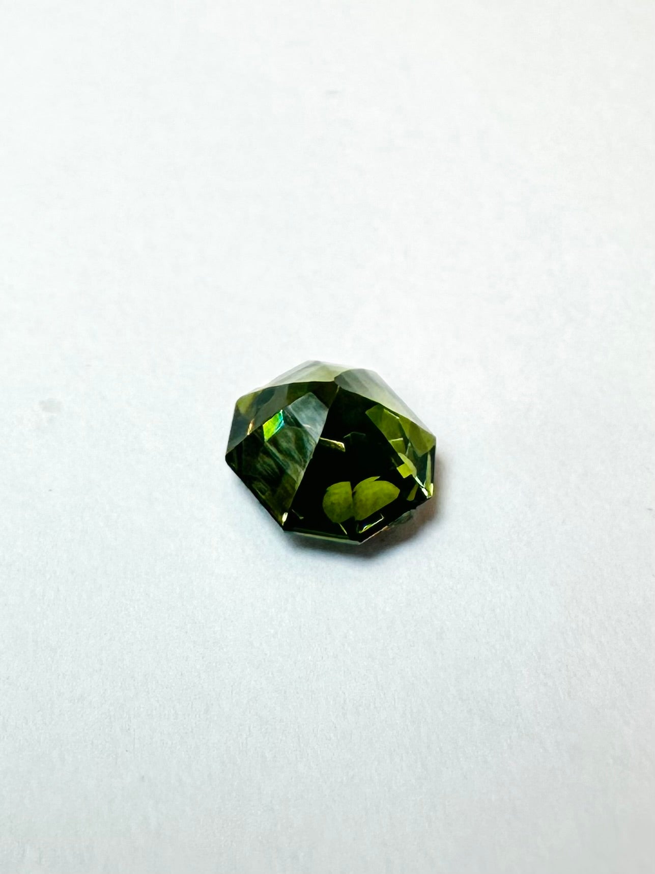 1.84cts 6.60x6.72mm Octagon faceted Green Zircon